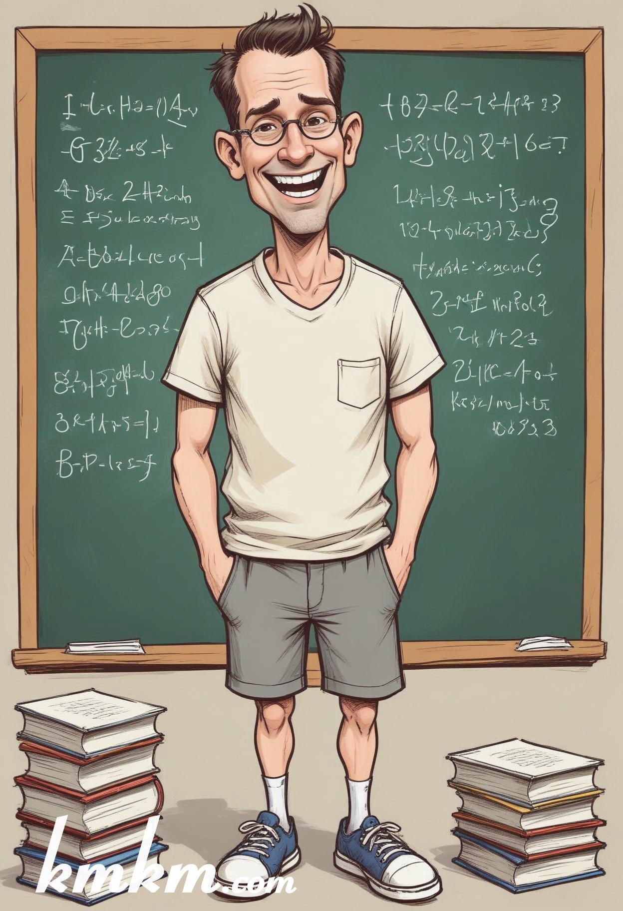 Male teacher cartoon 03