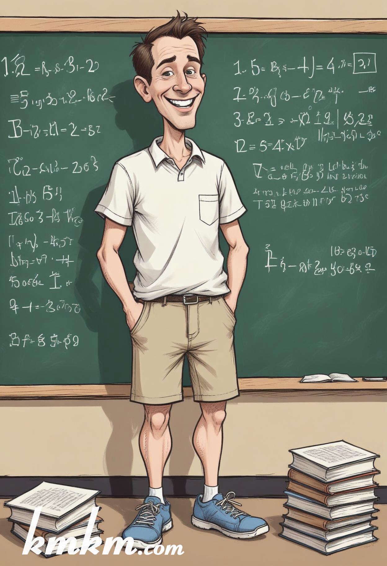 Male teacher cartoon 04
