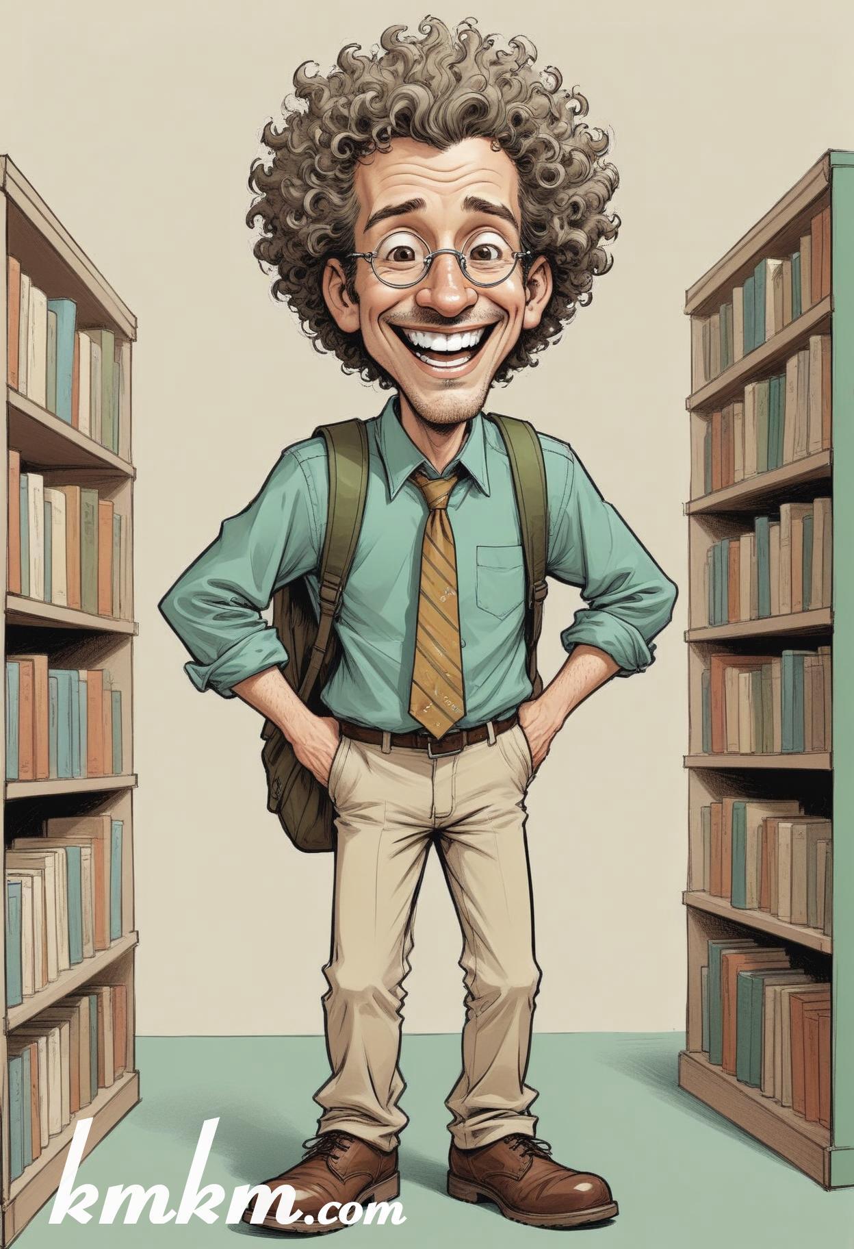 Male teacher cartoon 06