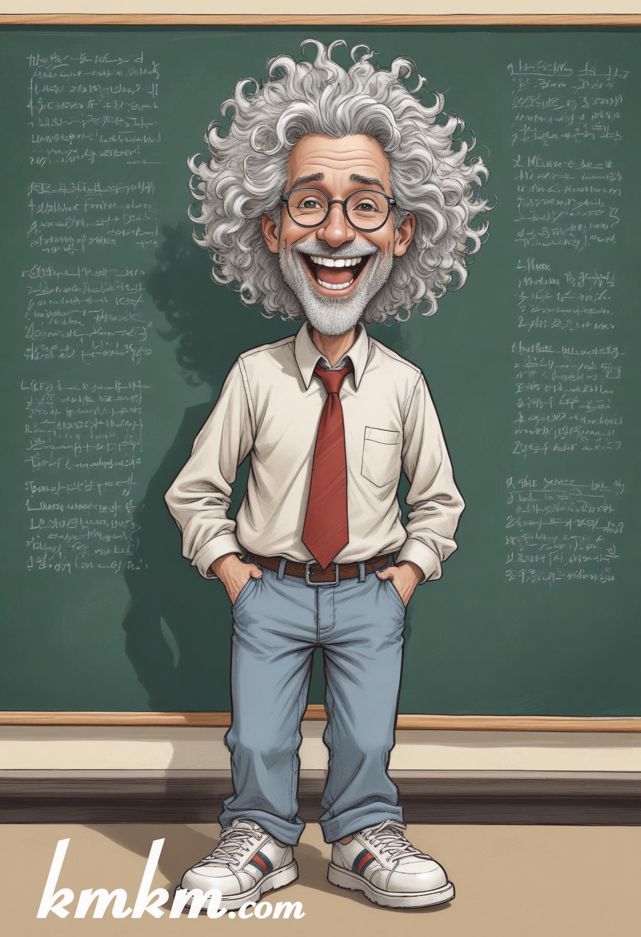 Male teacher cartoon 08