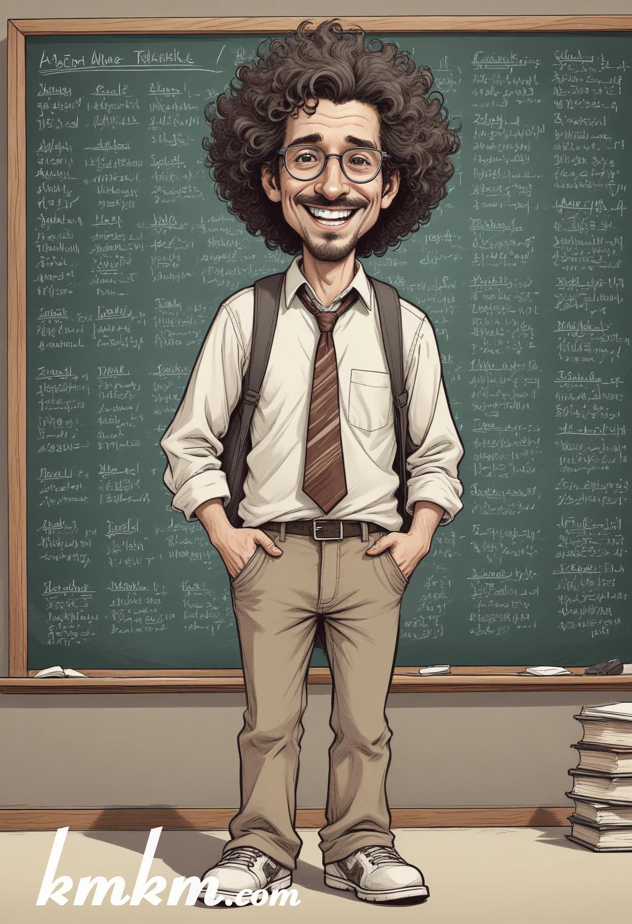 Male teacher cartoon 09