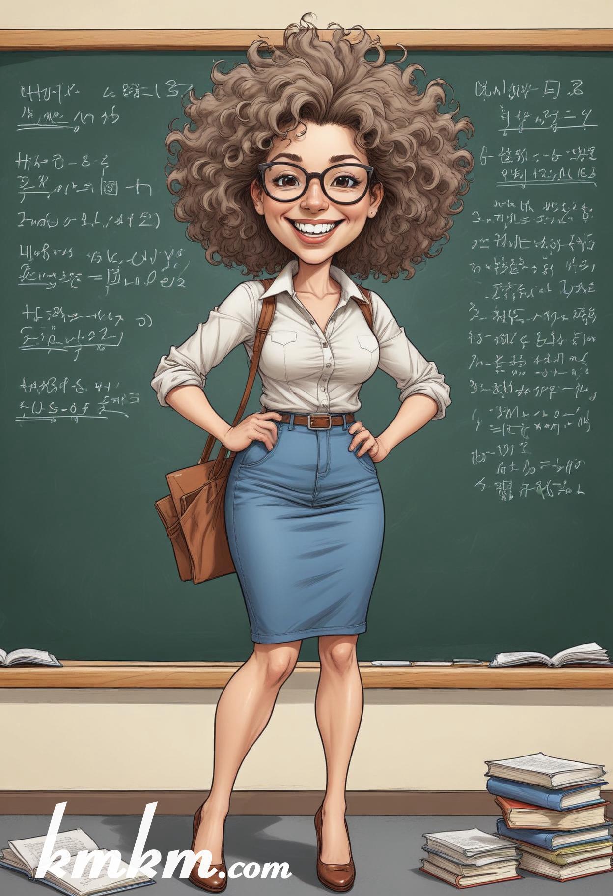 Teacher cartoon character art 03