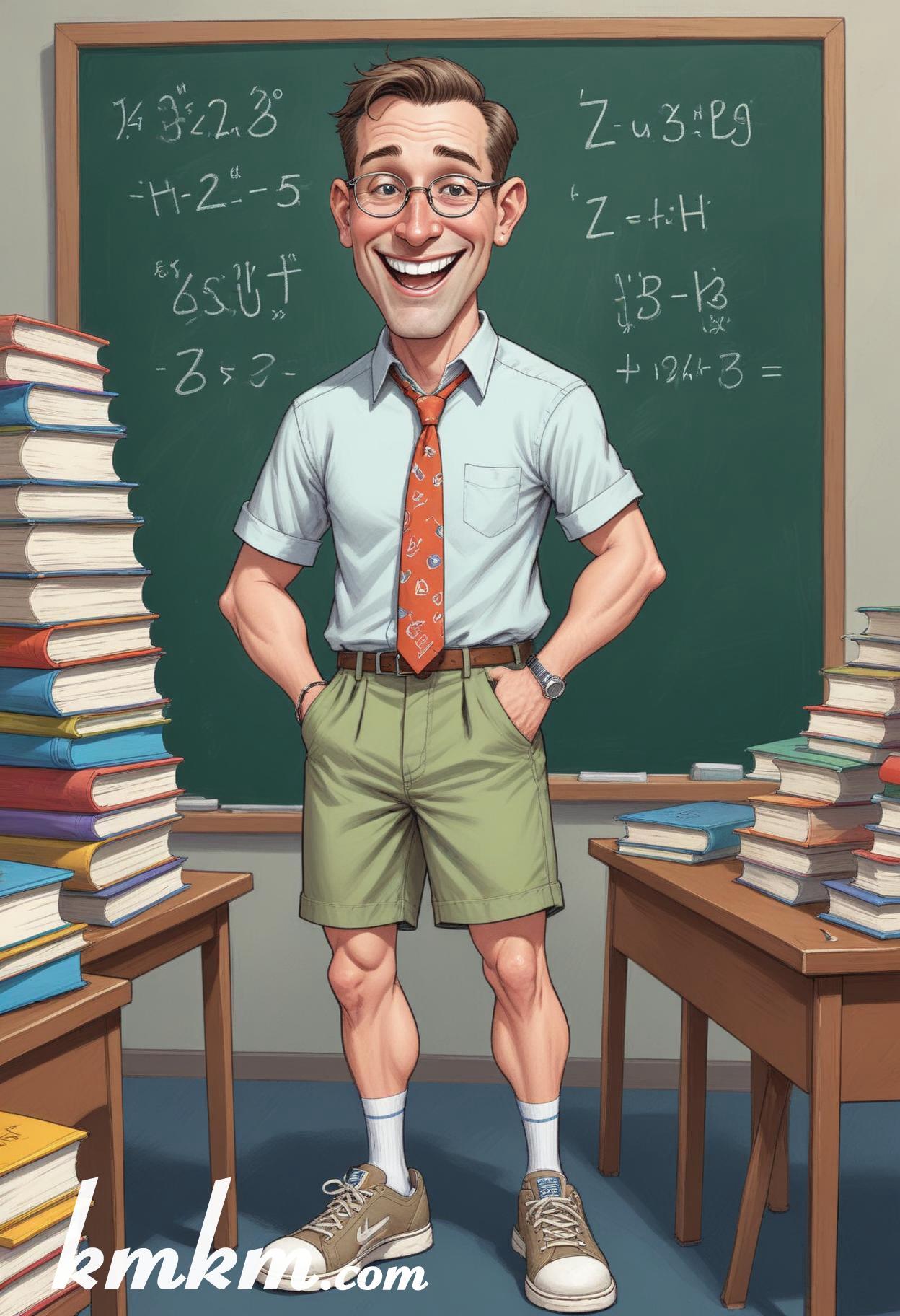 Teacher cartoon character art 11