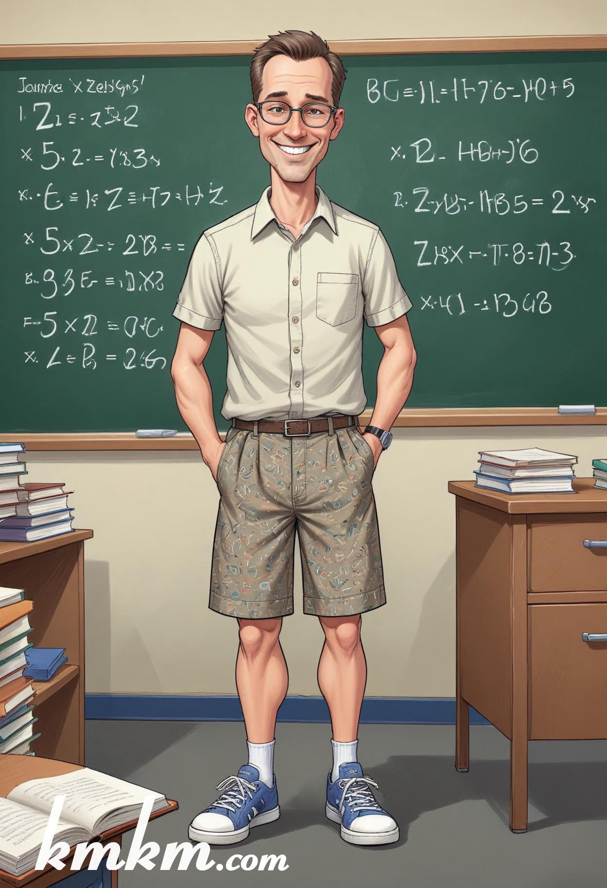 Teacher cartoon character art 14