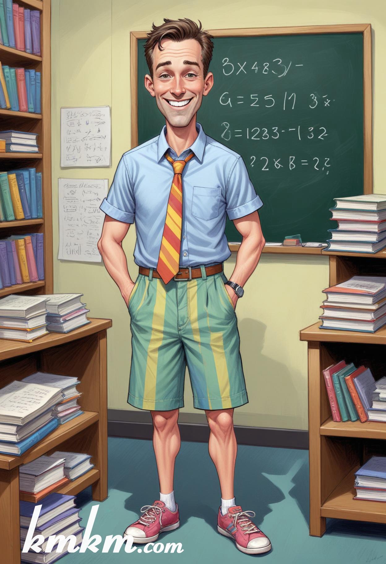Teacher cartoon character art 16