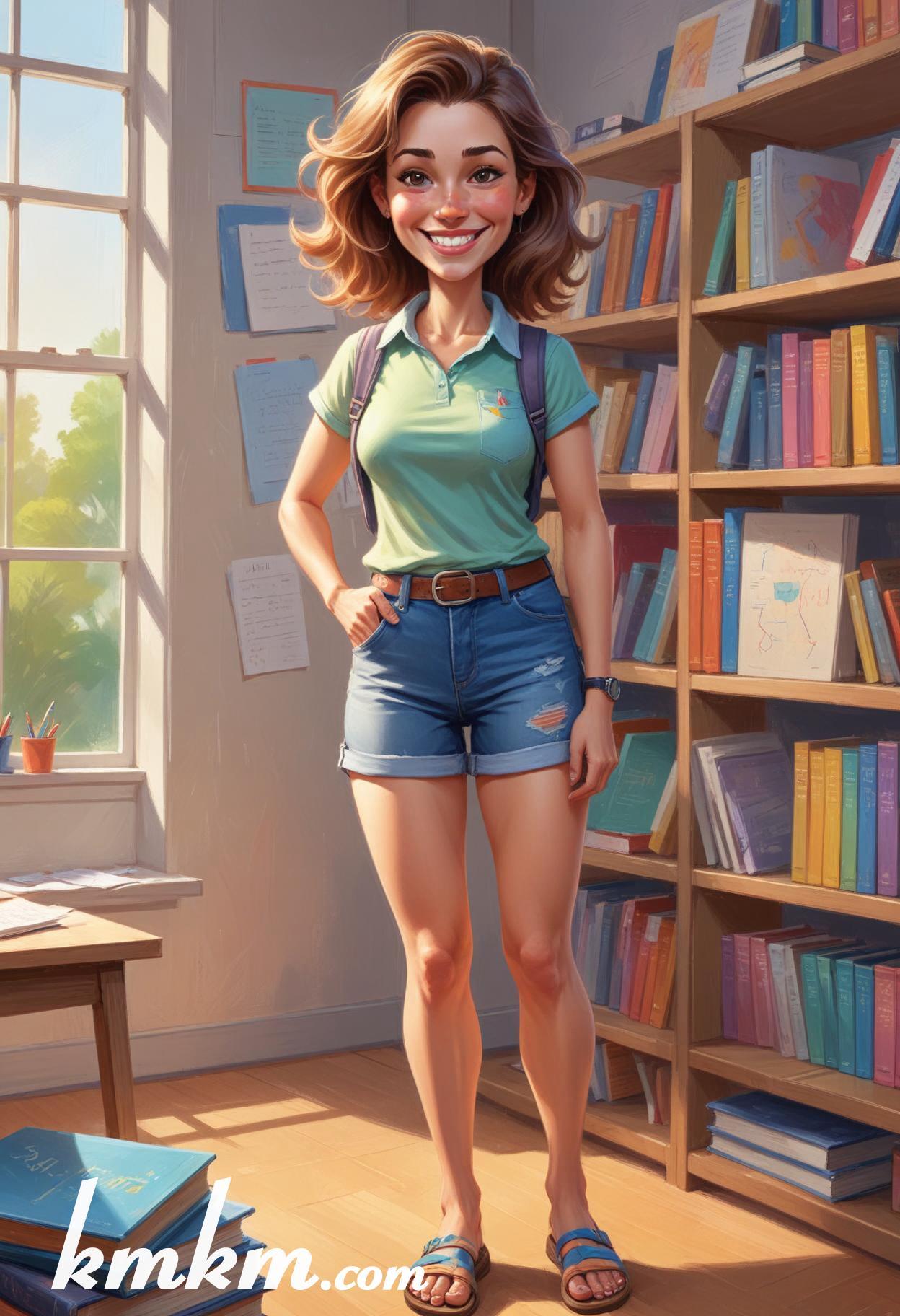 Teacher cartoon character art 19