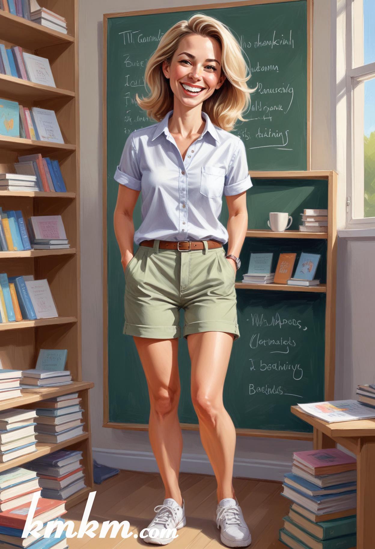 Teacher cartoon character art 20