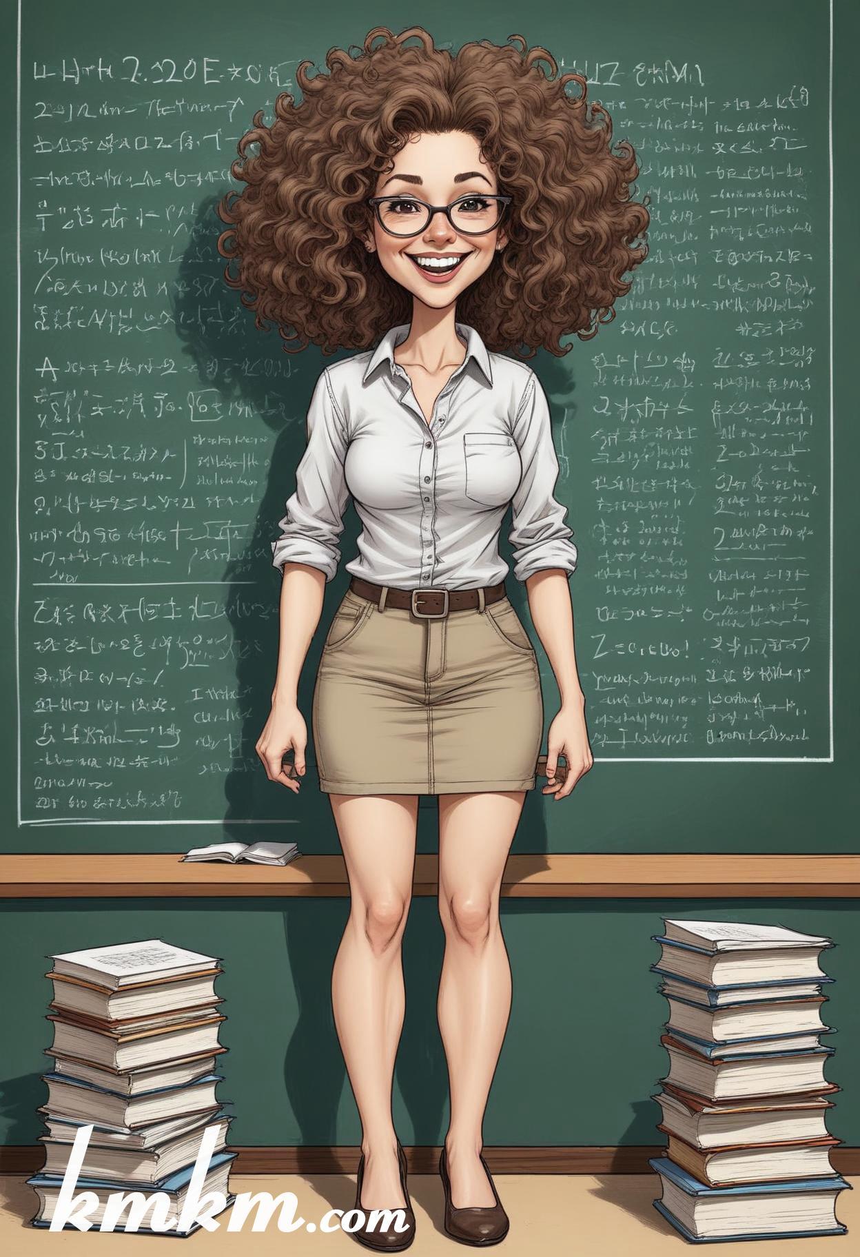 Teacher cartoon character 04