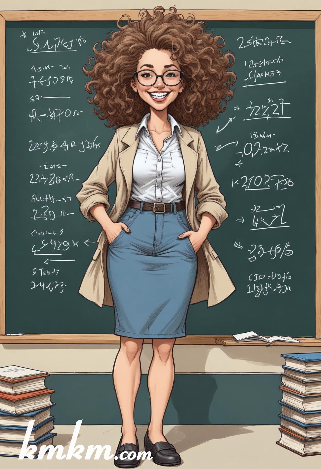 Teacher cartoon character 05