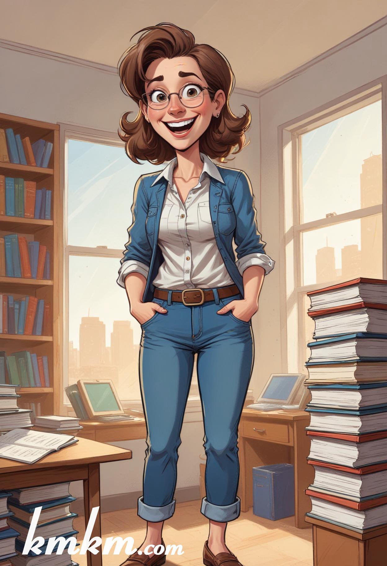 Teacher cartoon character 09