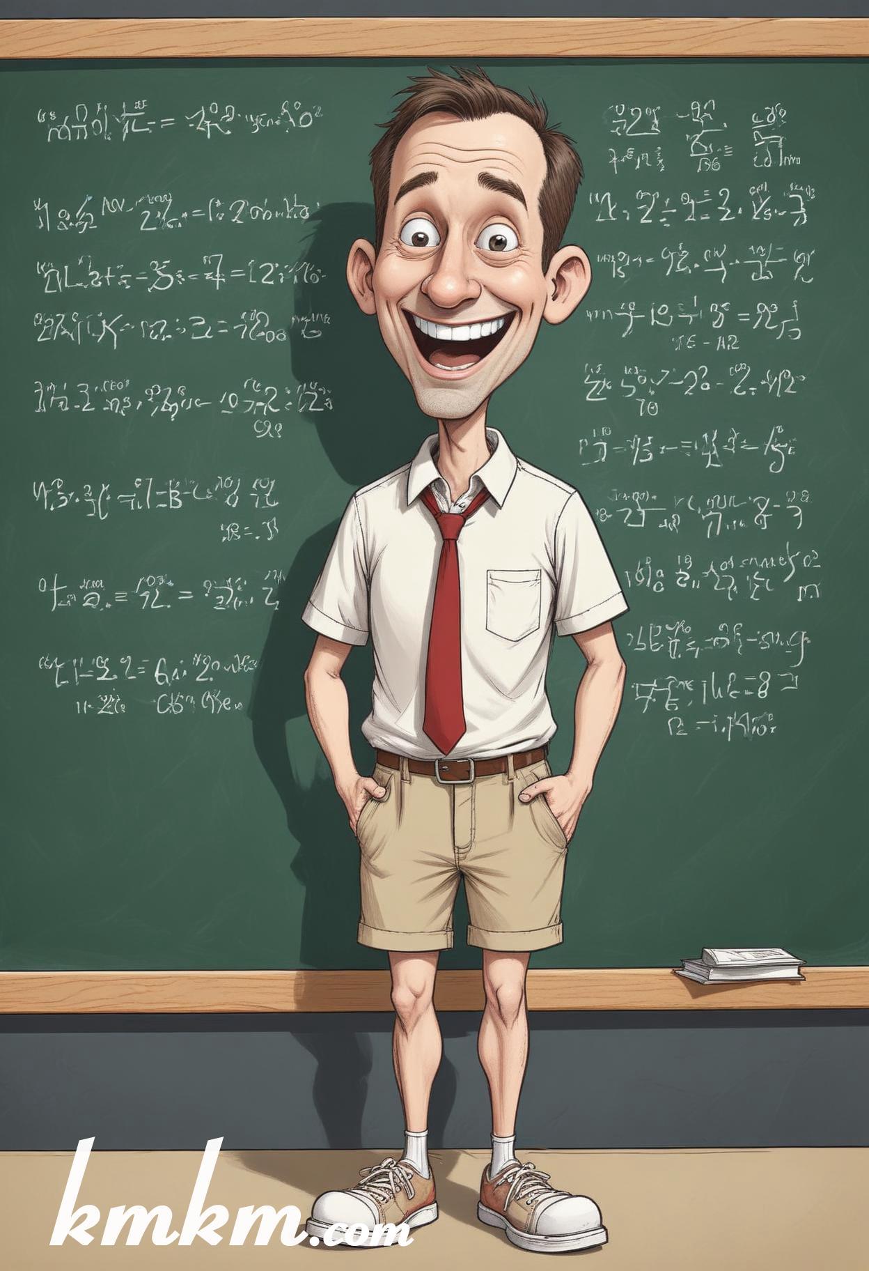 Teacher cartoon drawing 01