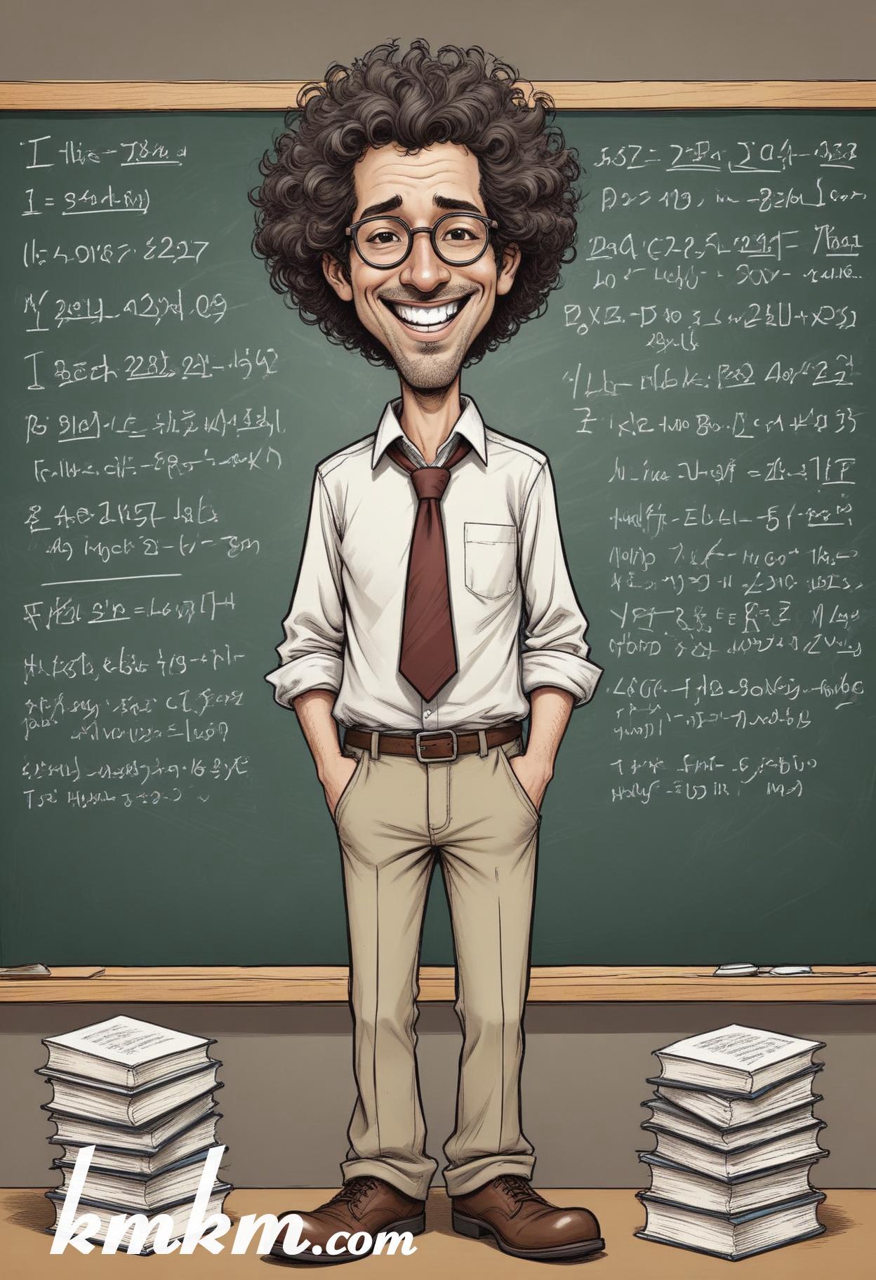 Teacher cartoon drawing 06