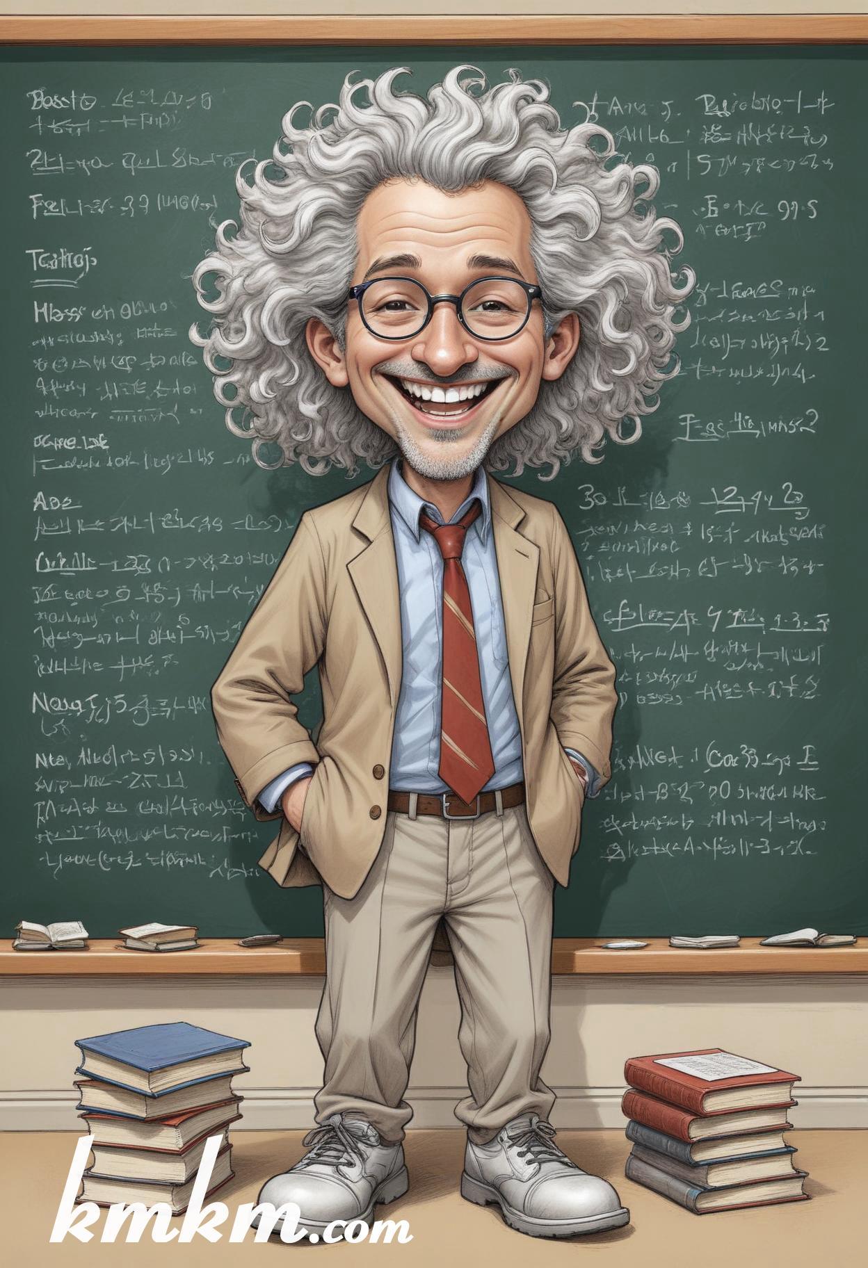 Teacher cartoon drawing 07