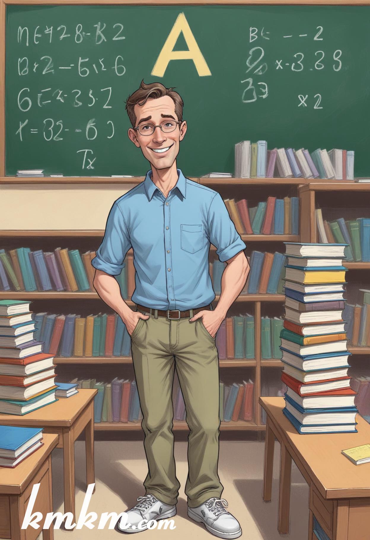 Teacher cartoon drawing 10