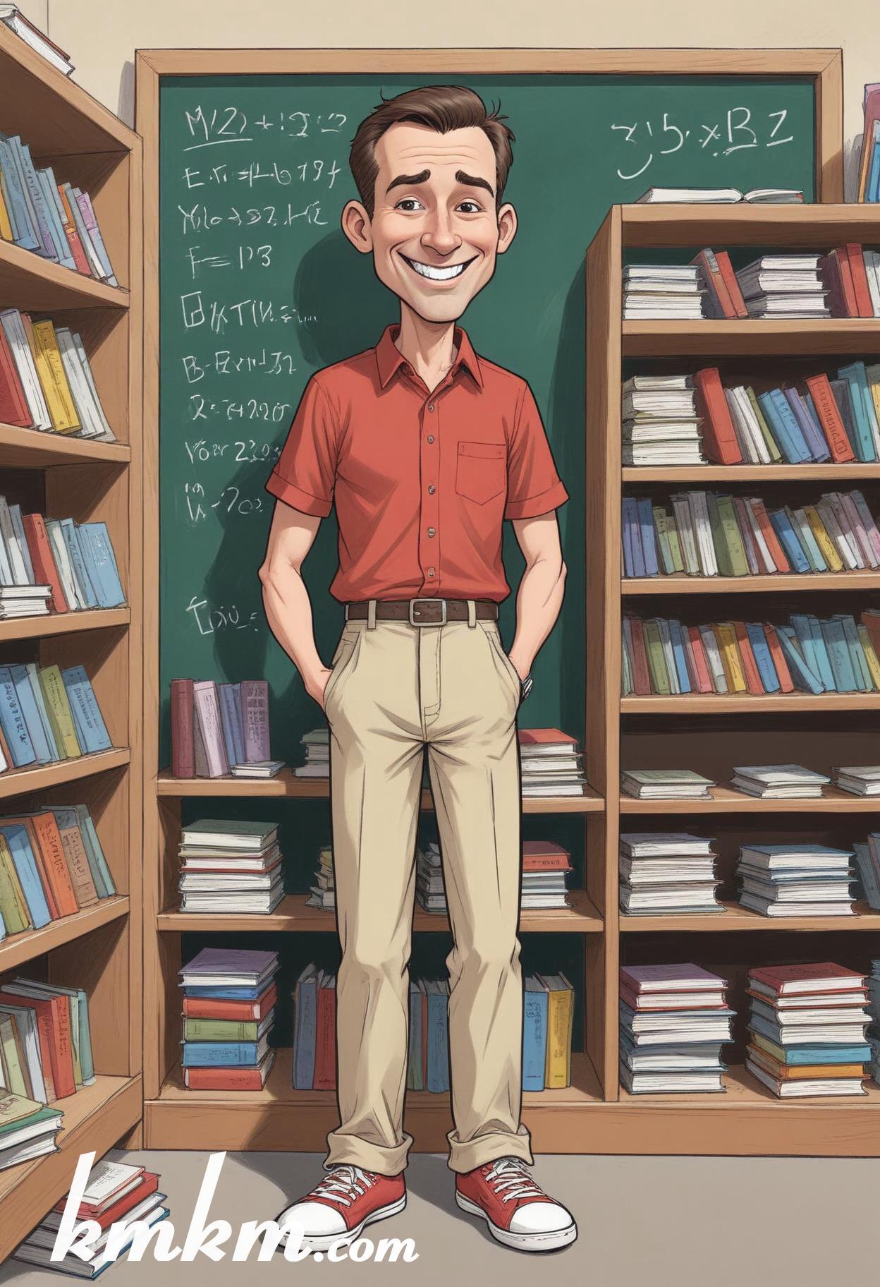 Teacher cartoon drawing 12