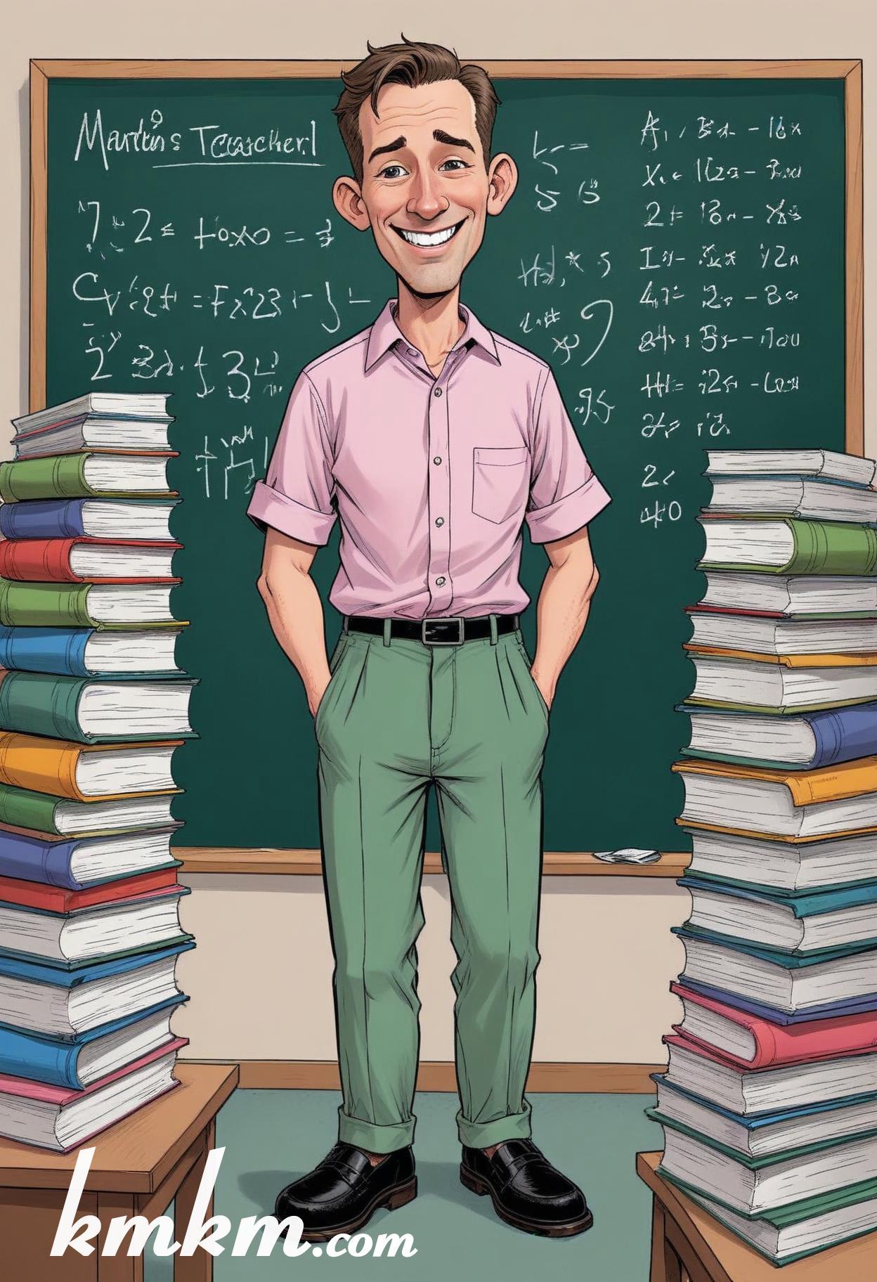 Teacher cartoon drawing 13