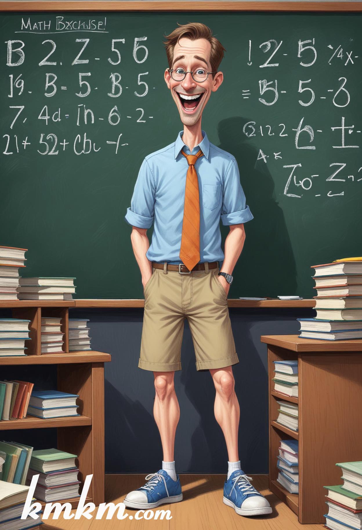 Teacher cartoon drawing 14