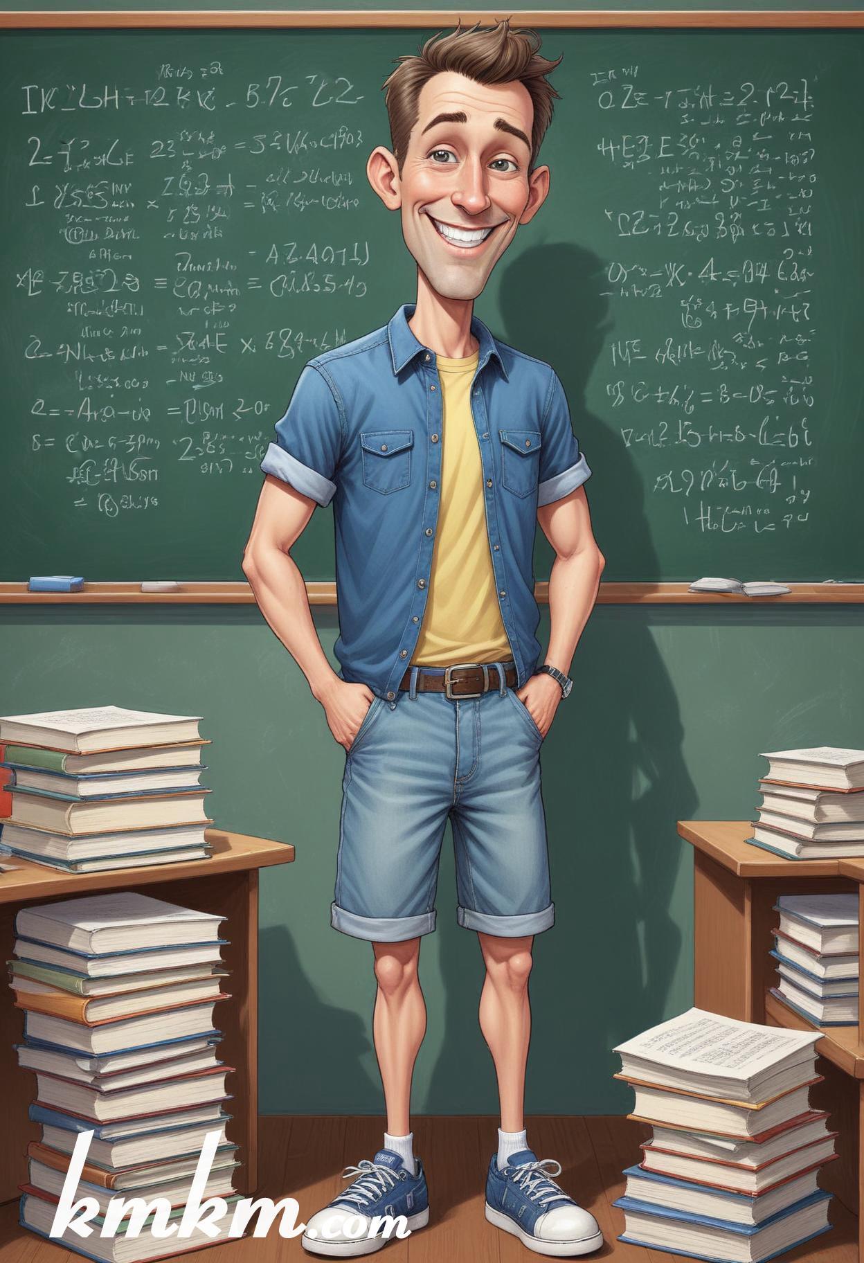 Teacher cartoon drawing 16