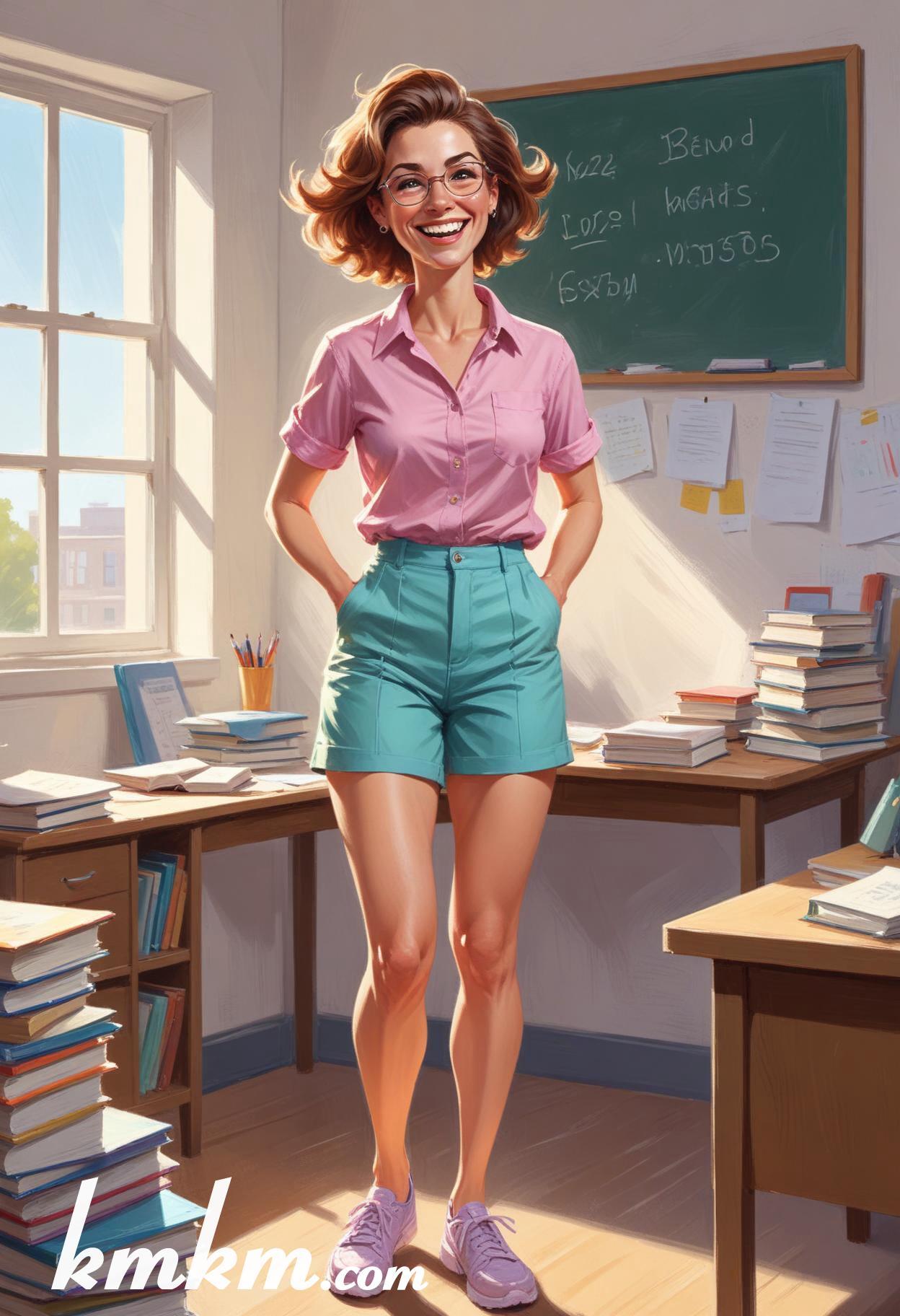 Teacher cartoon drawing 20