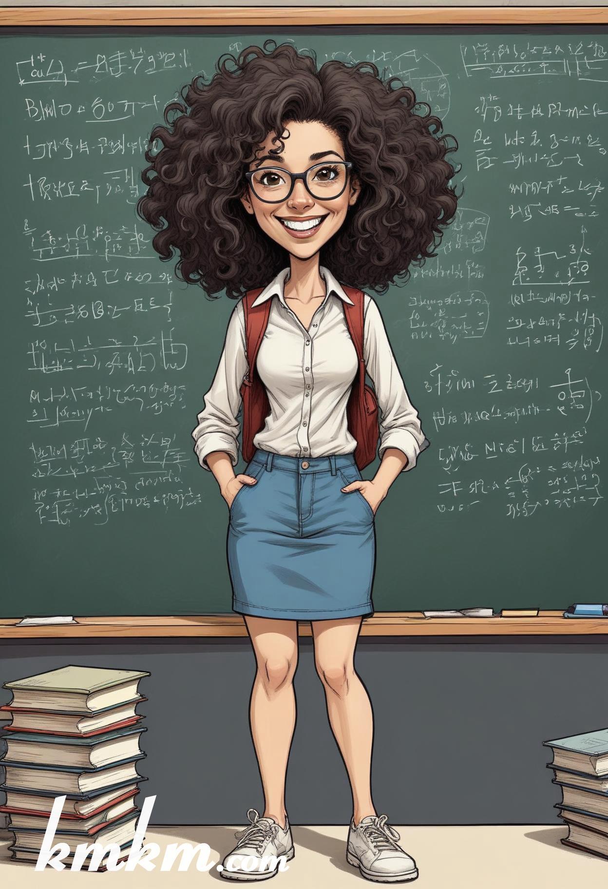 Teacher drawing cartoon 03