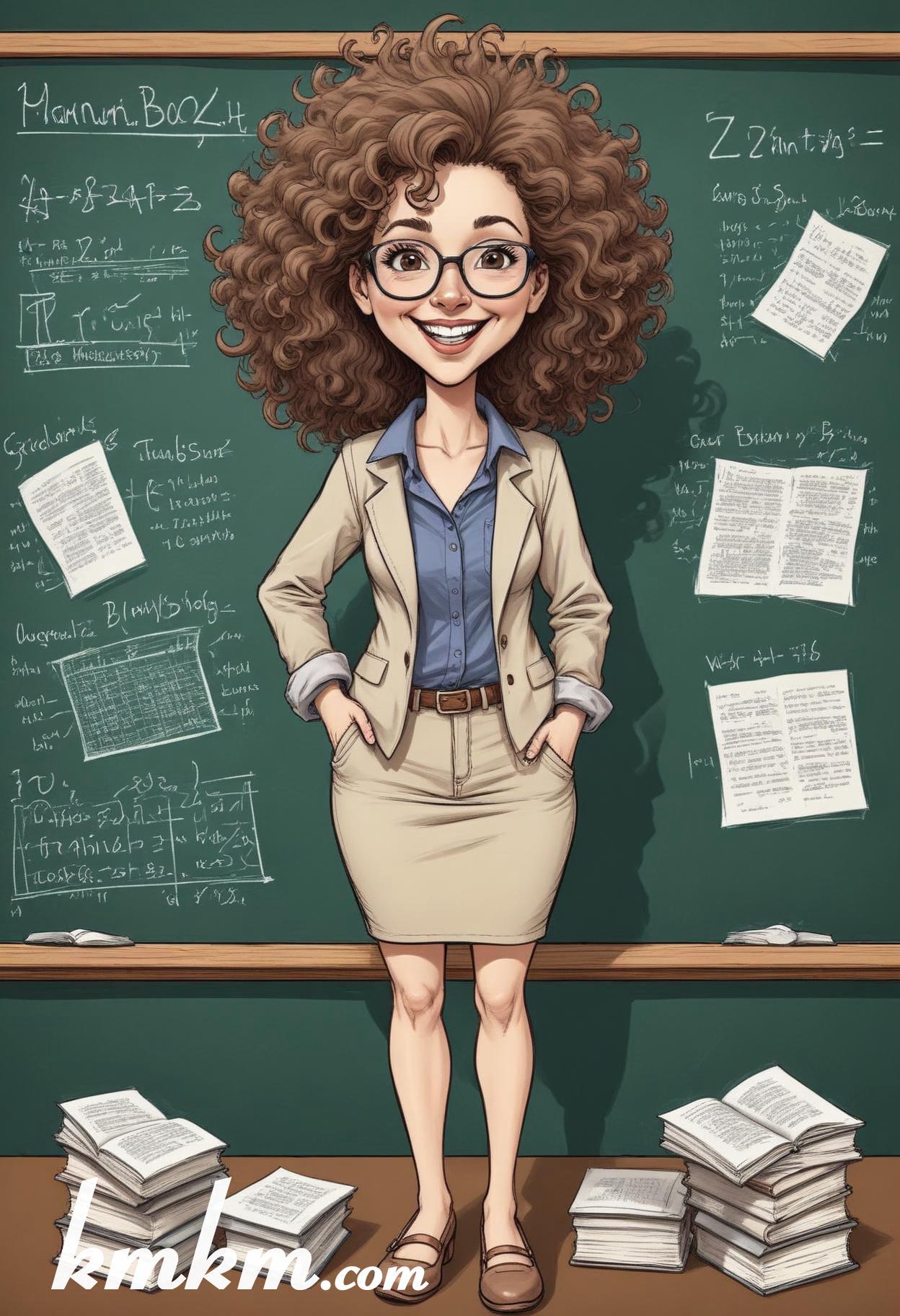 Teacher drawing cartoon 04