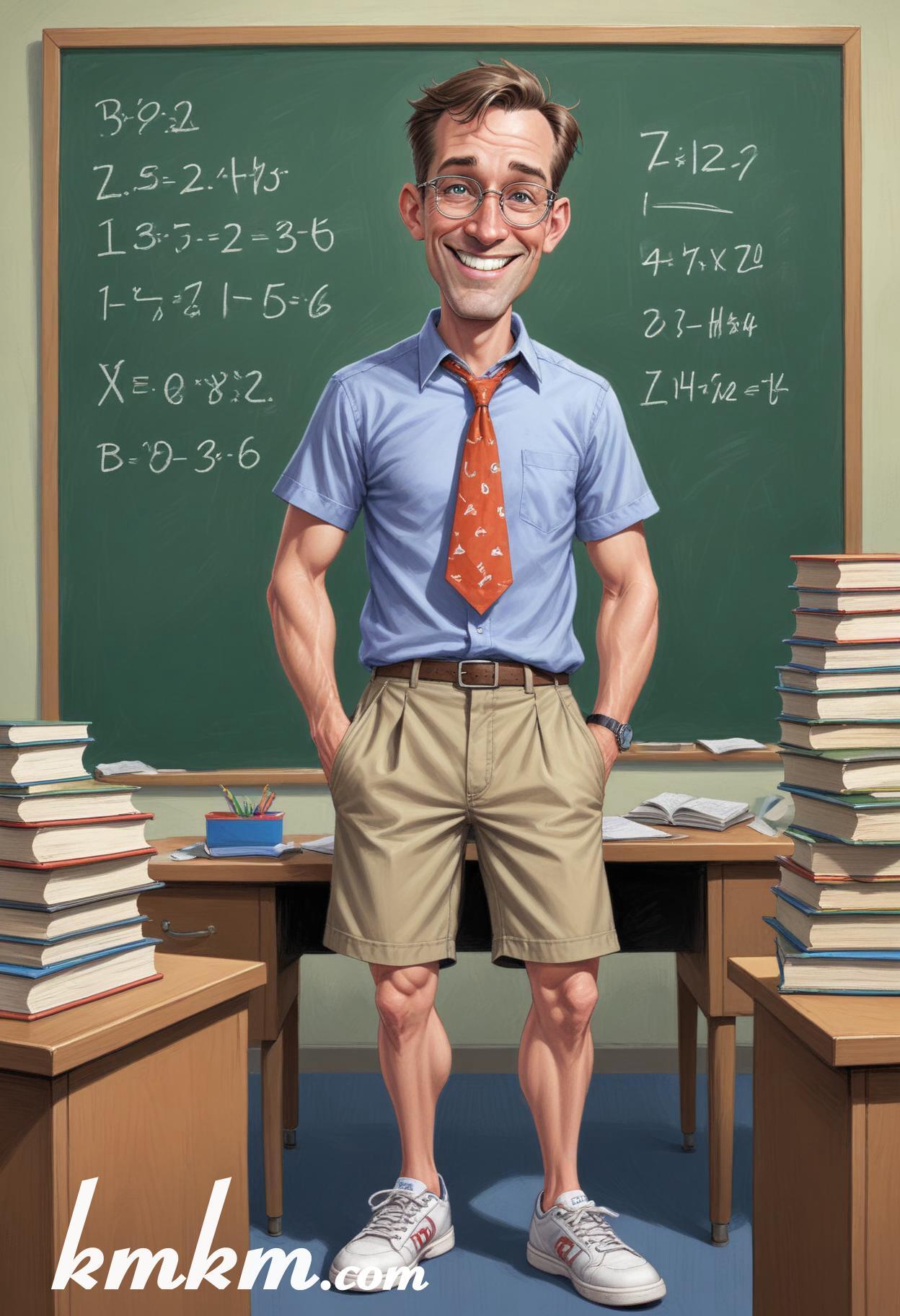 Teacher drawing cartoon 09