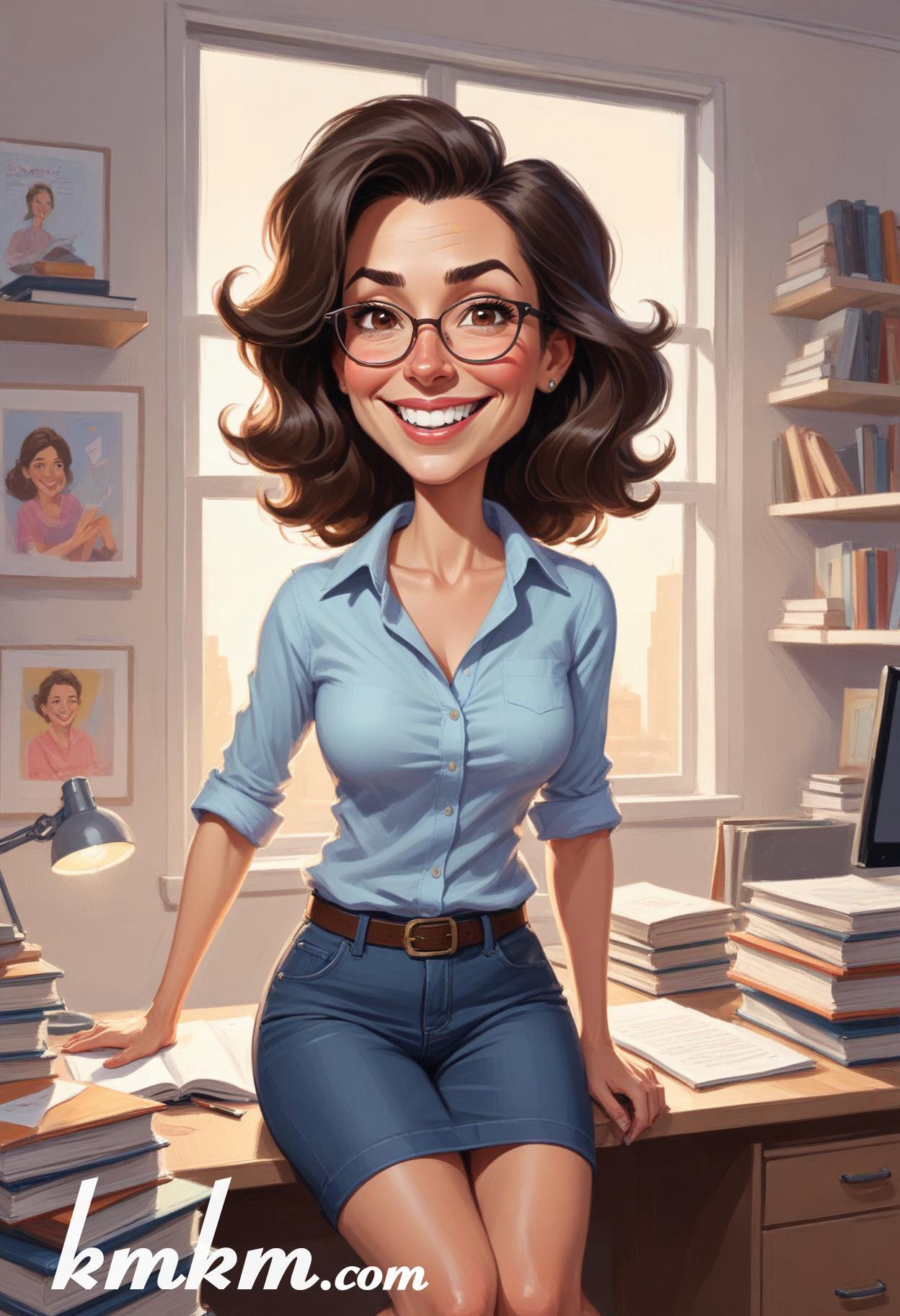 Teacher drawing cartoon 17