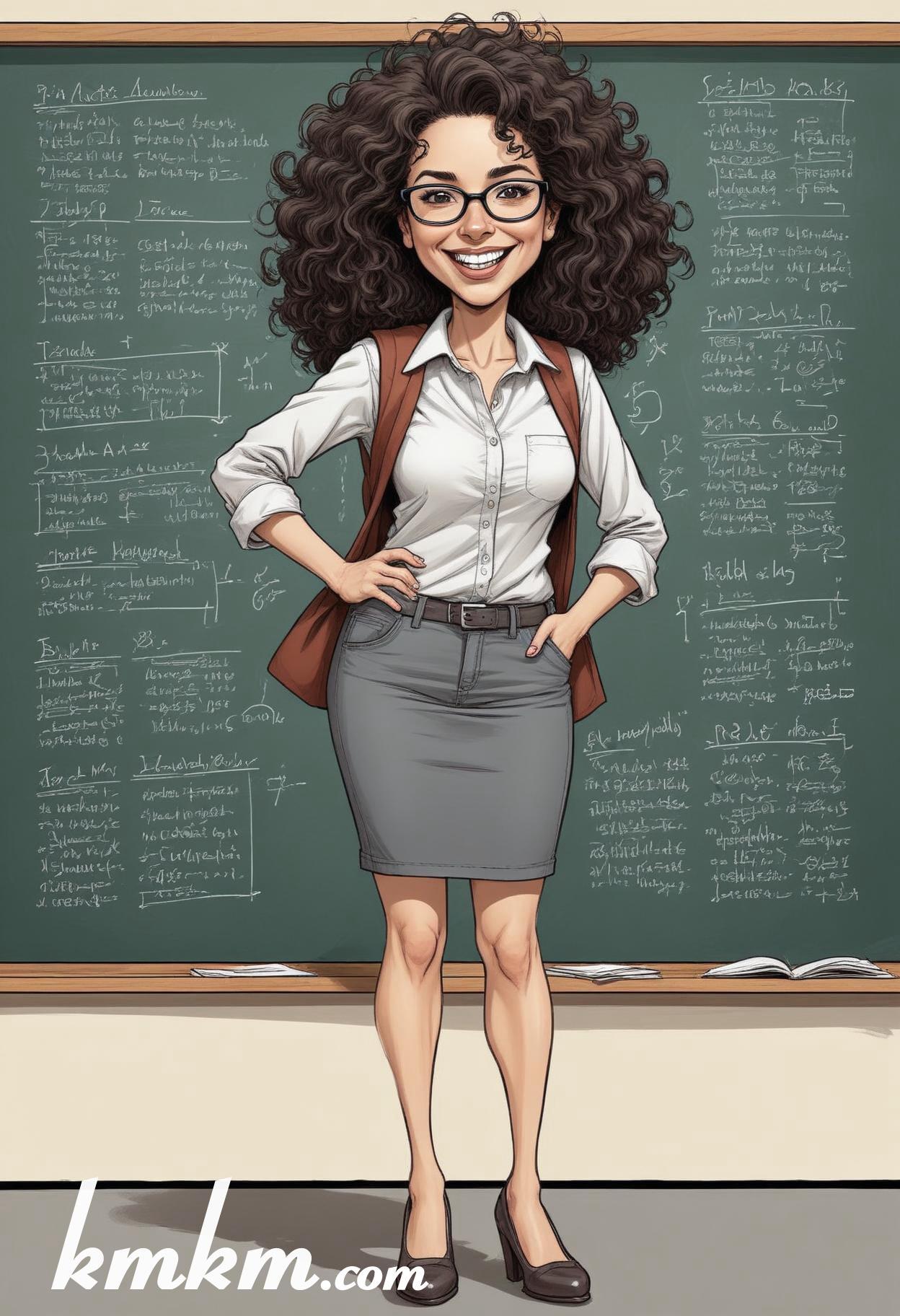 Teacher illustration cute 03