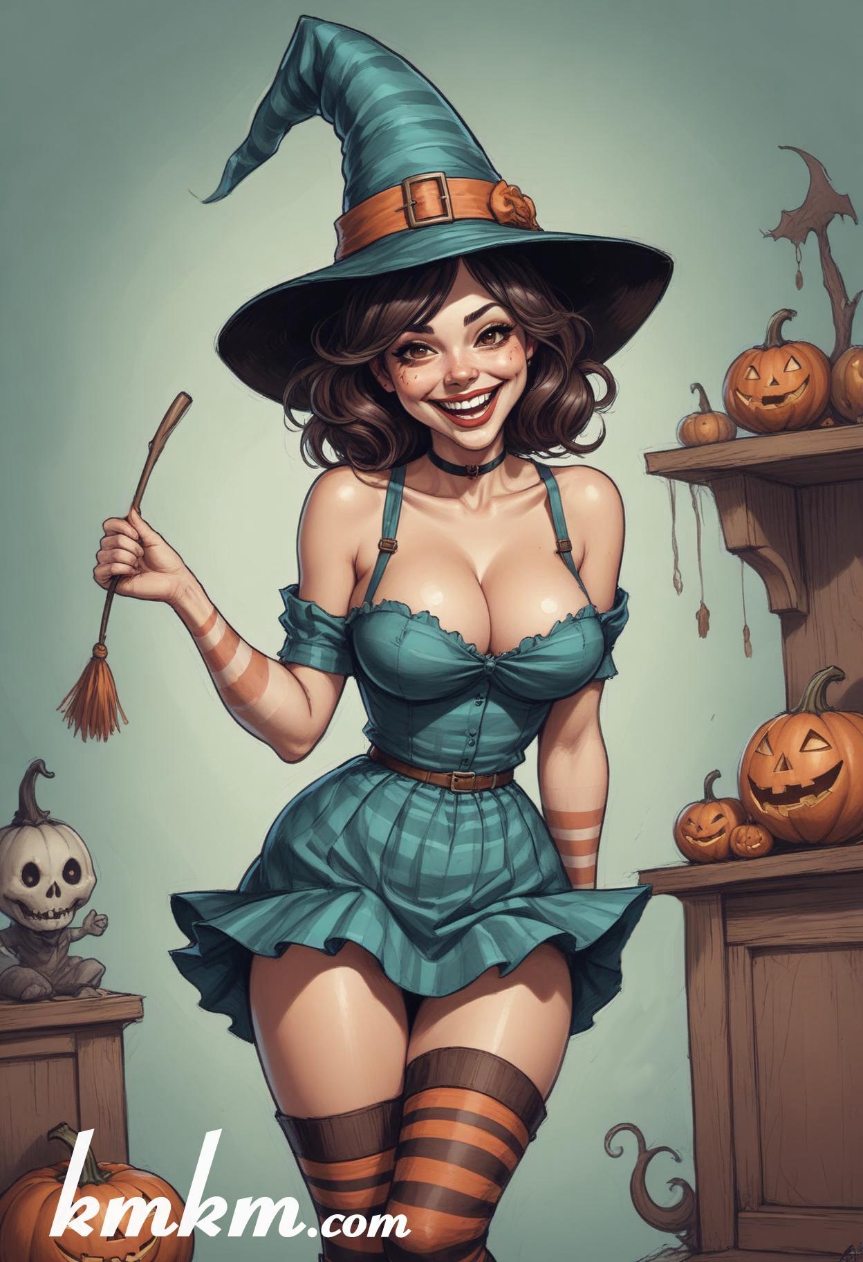 Enchantress cartoon character drawing 14