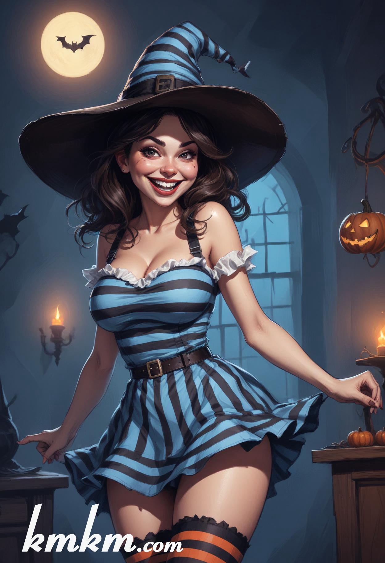 Enchantress cartoon character drawing 15