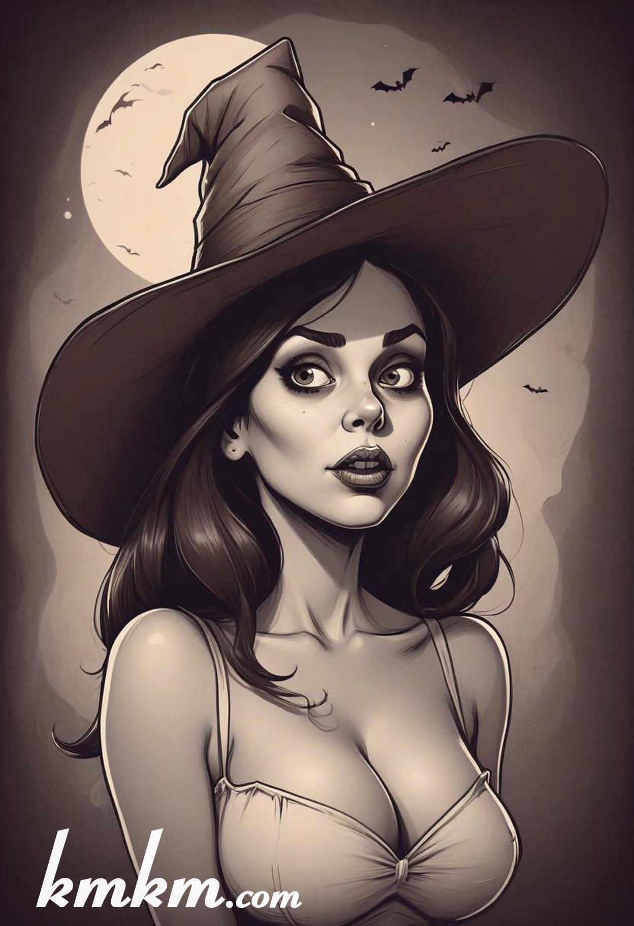 Hag costumes ideas halloween cartoon drawing 04