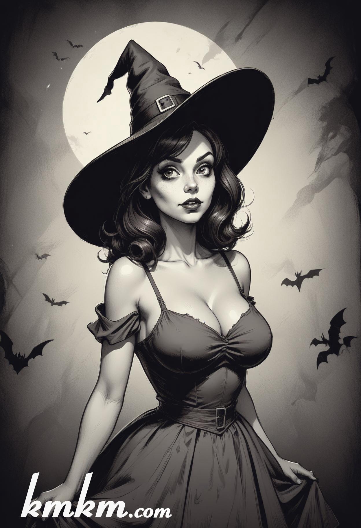 Hag costumes ideas halloween cartoon drawing 06