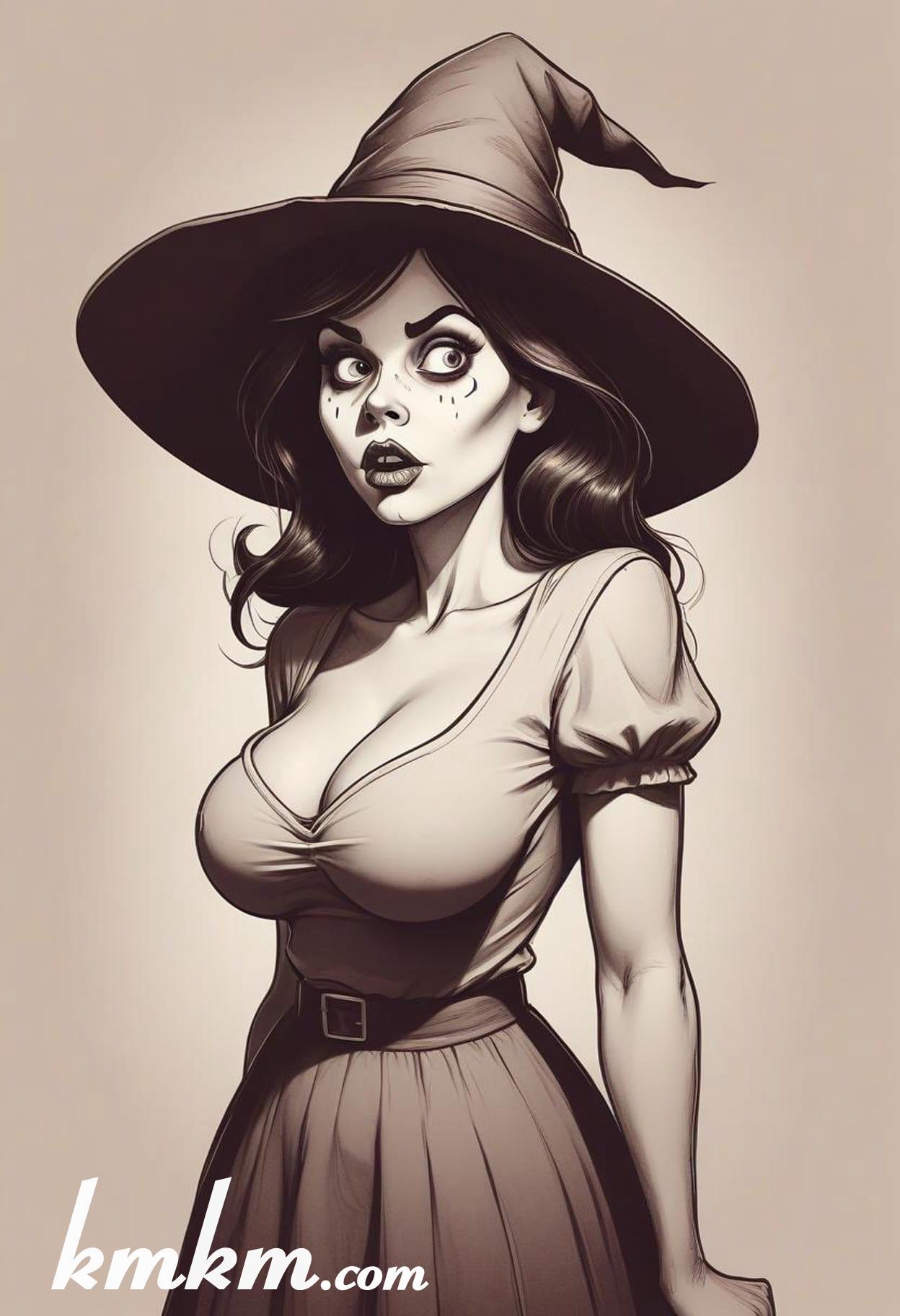 Hag costumes ideas halloween cartoon drawing 07