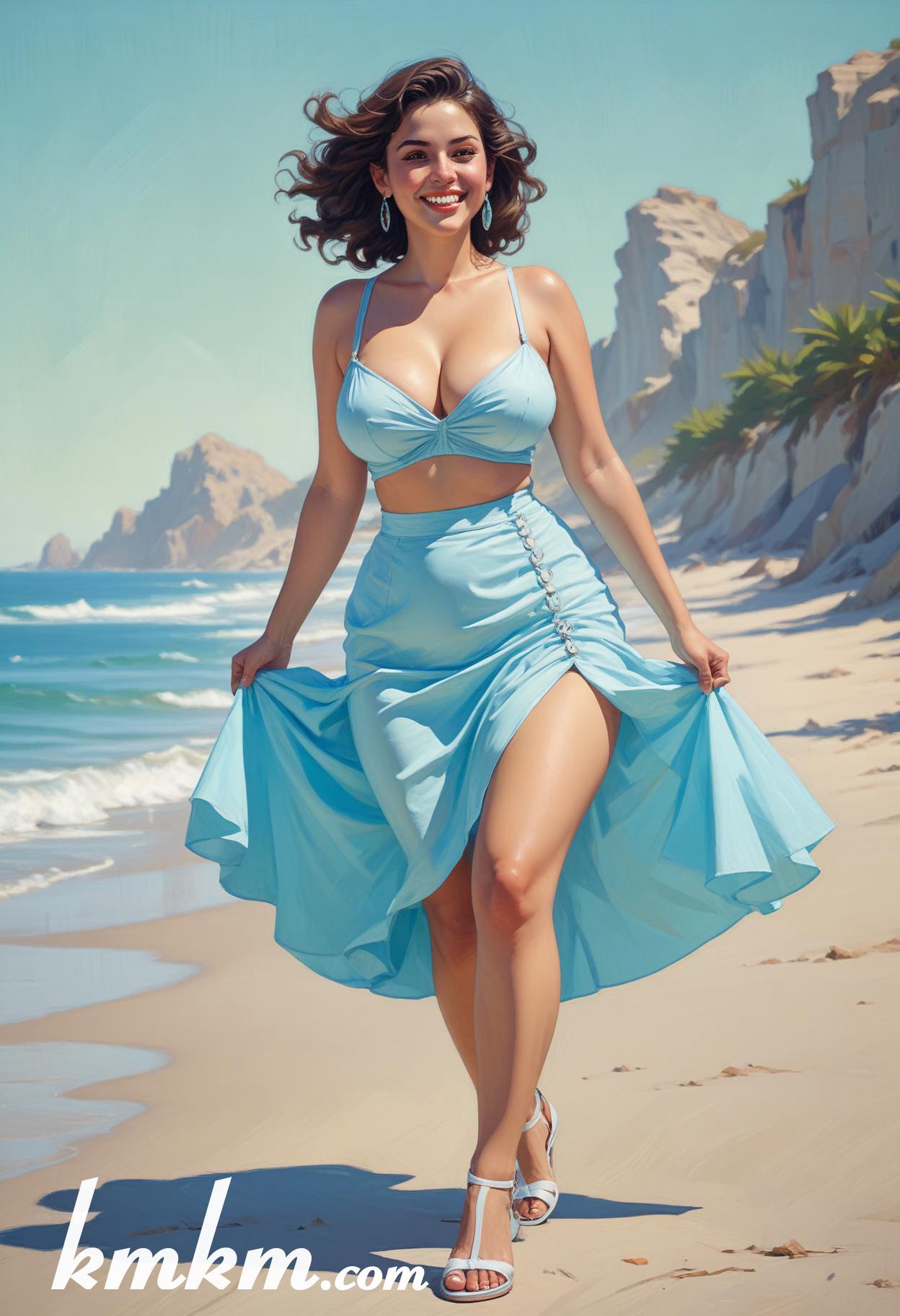 Mexican cute girl cartoon character drawing 20