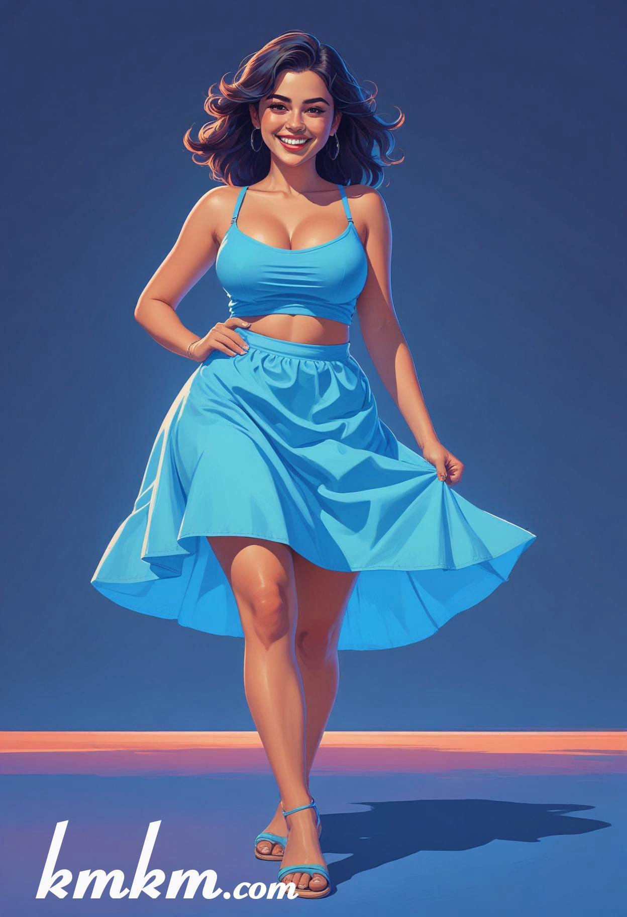 Mexican girl cartoon caricature sketch drawing 15