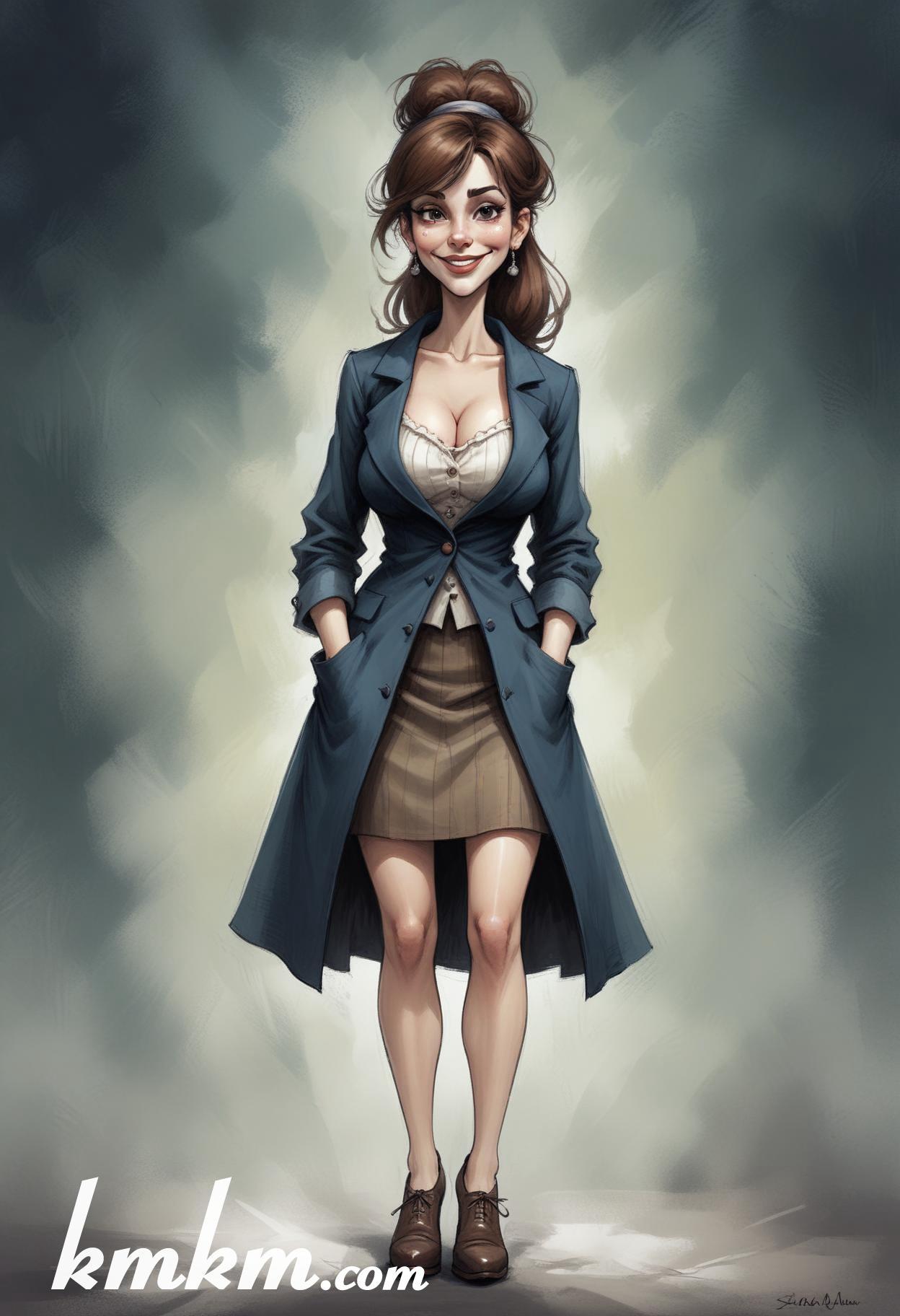 Pfp witch cartoon caricature drawing 06