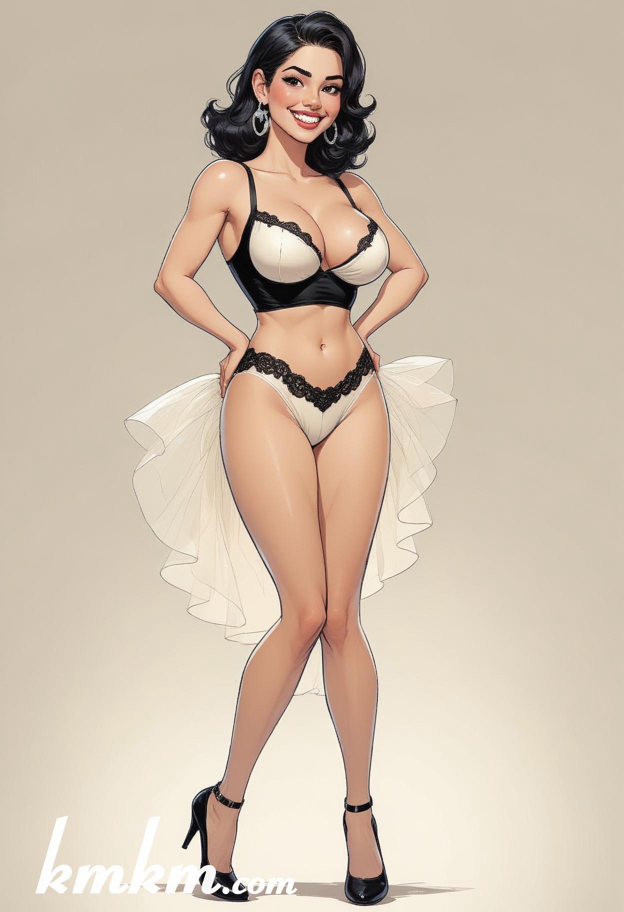 Dancing girl snowy tulle skirt figure drawing 11