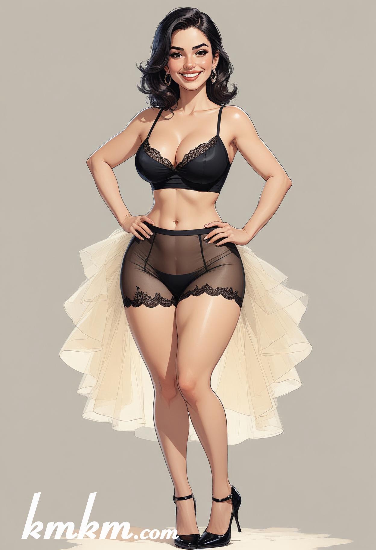 Dancing girl snowy tulle skirt figure drawing 14