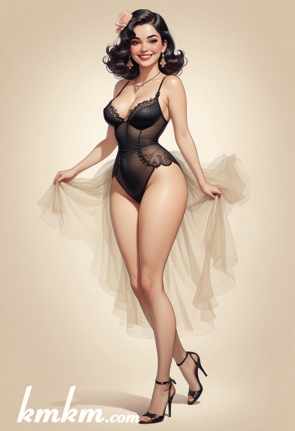 Dancing girl snowy tulle skirt figure drawing 20