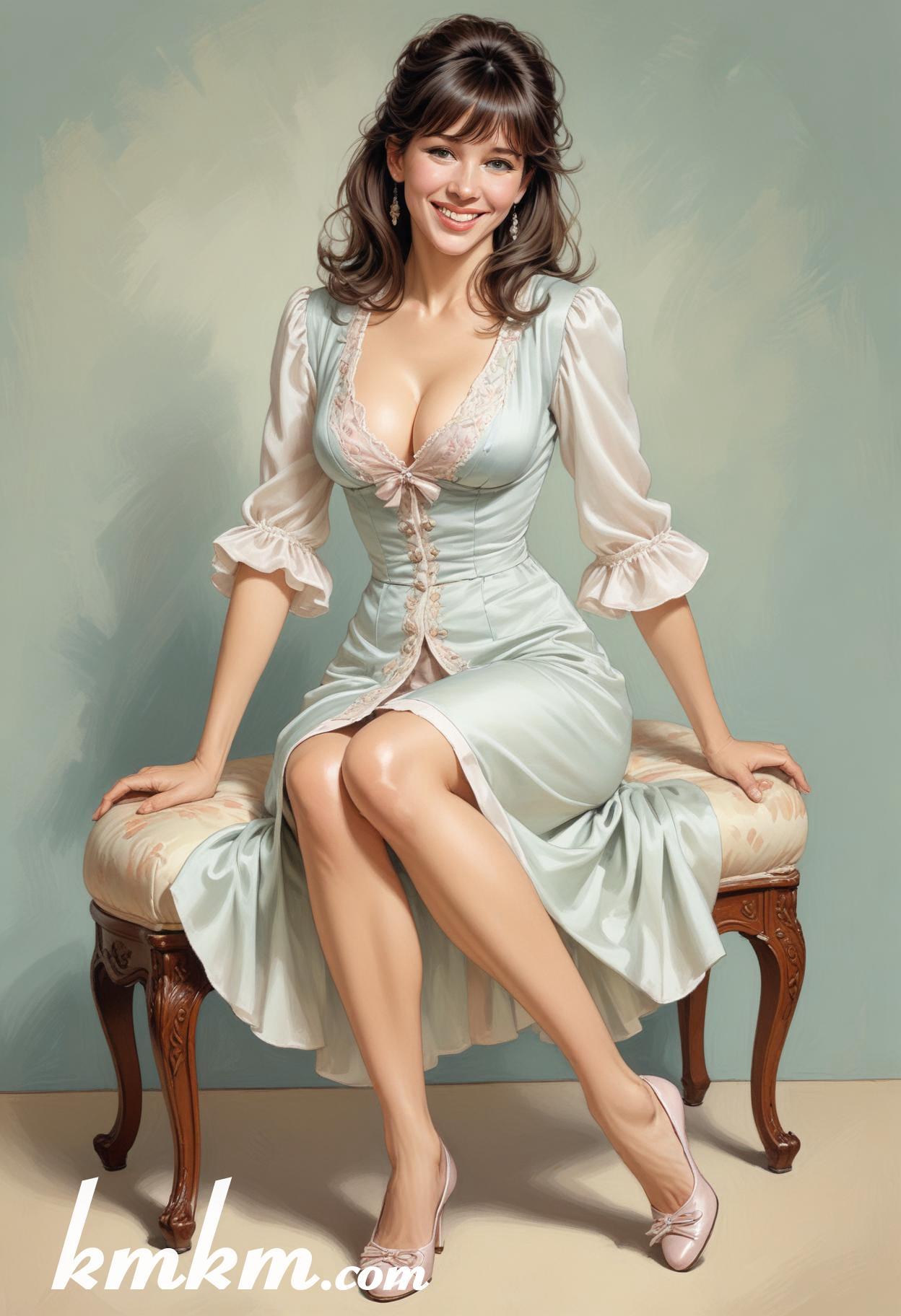 French woman traditional dress figure drawing 16