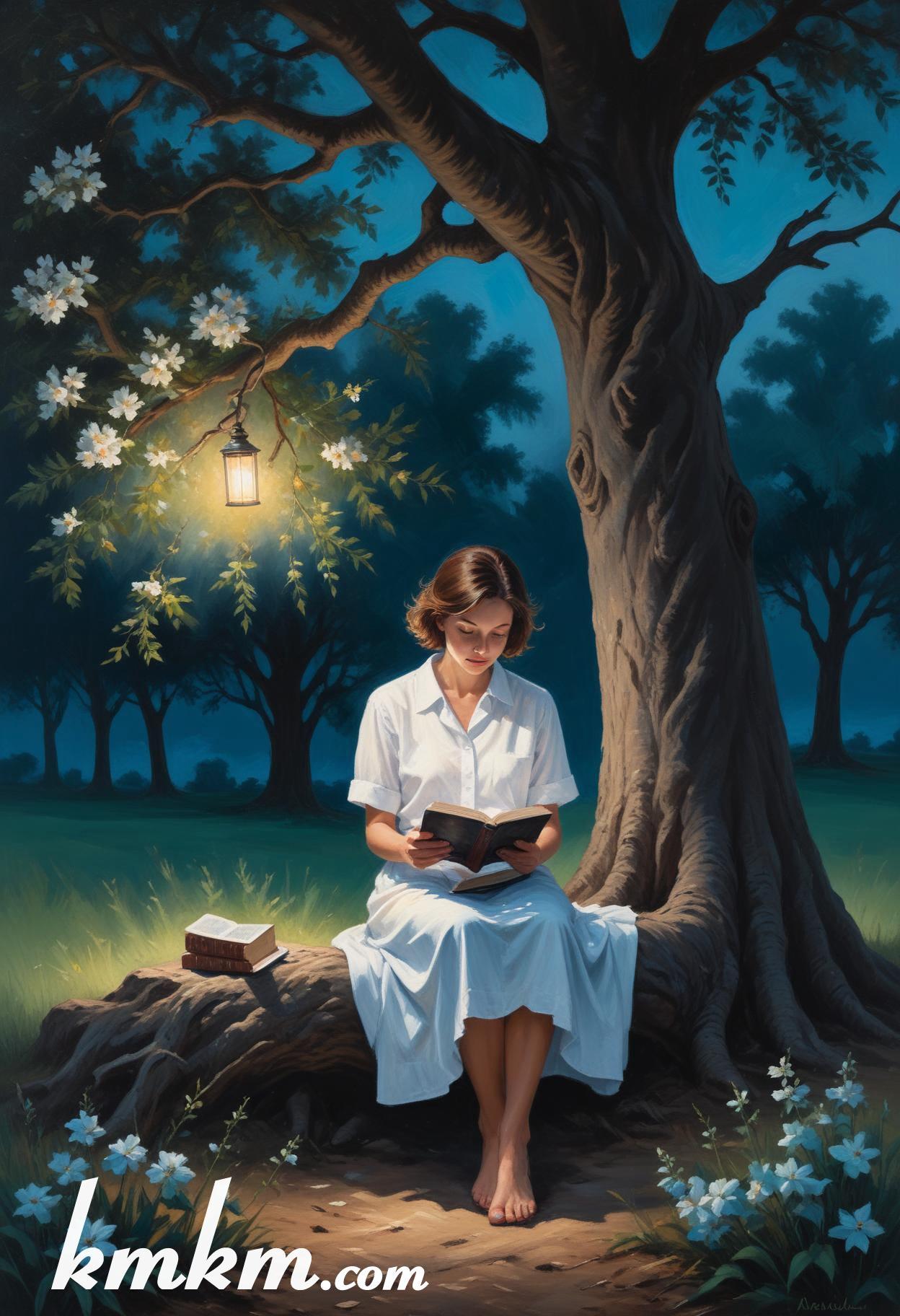 The holy bible reading girl figure portrait drawing 05