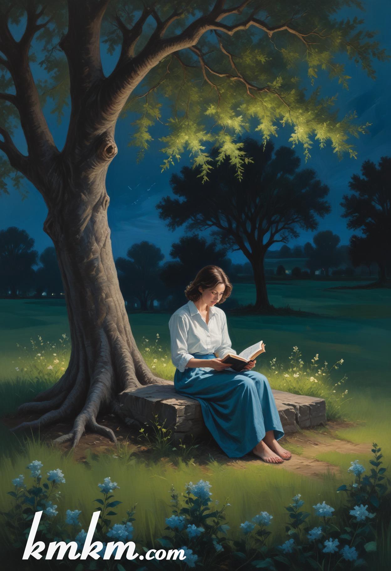 The holy bible reading girl figure portrait drawing 14