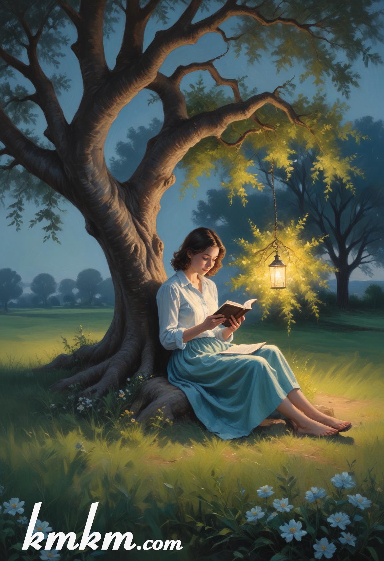 The holy bible reading girl figure portrait drawing 16