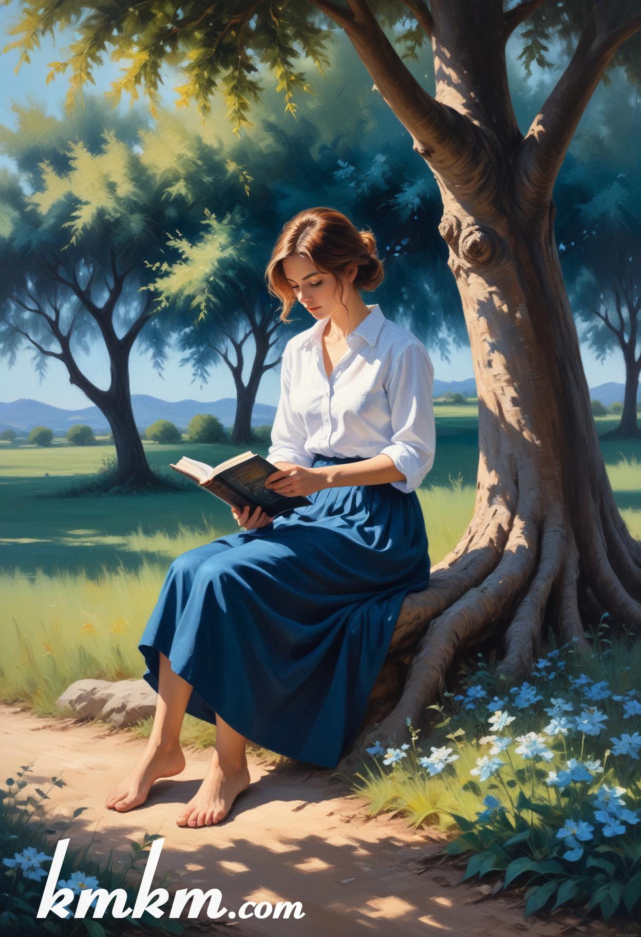 The holy bible reading girl figure portrait drawing 17