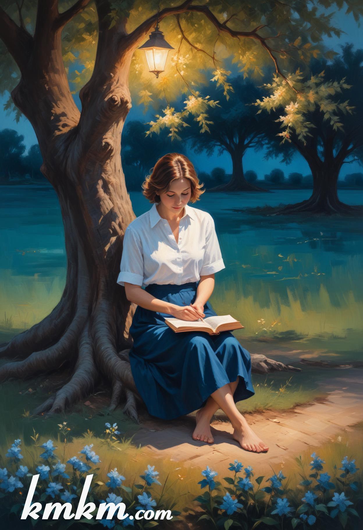 The holy bible reading girl figure portrait drawing 19