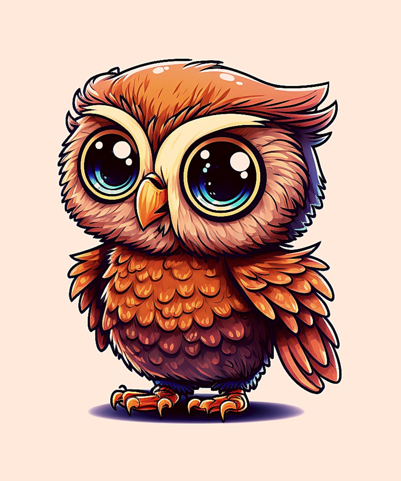 Avatar clipart baby owl cartoon illustration designer creation