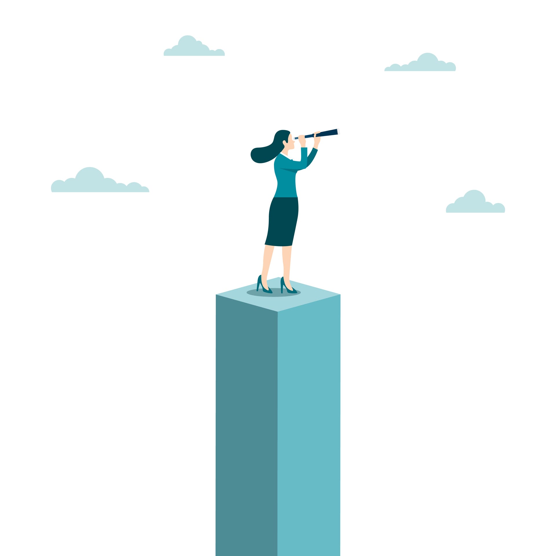 Businessmen pushing jigsaw puzzles together