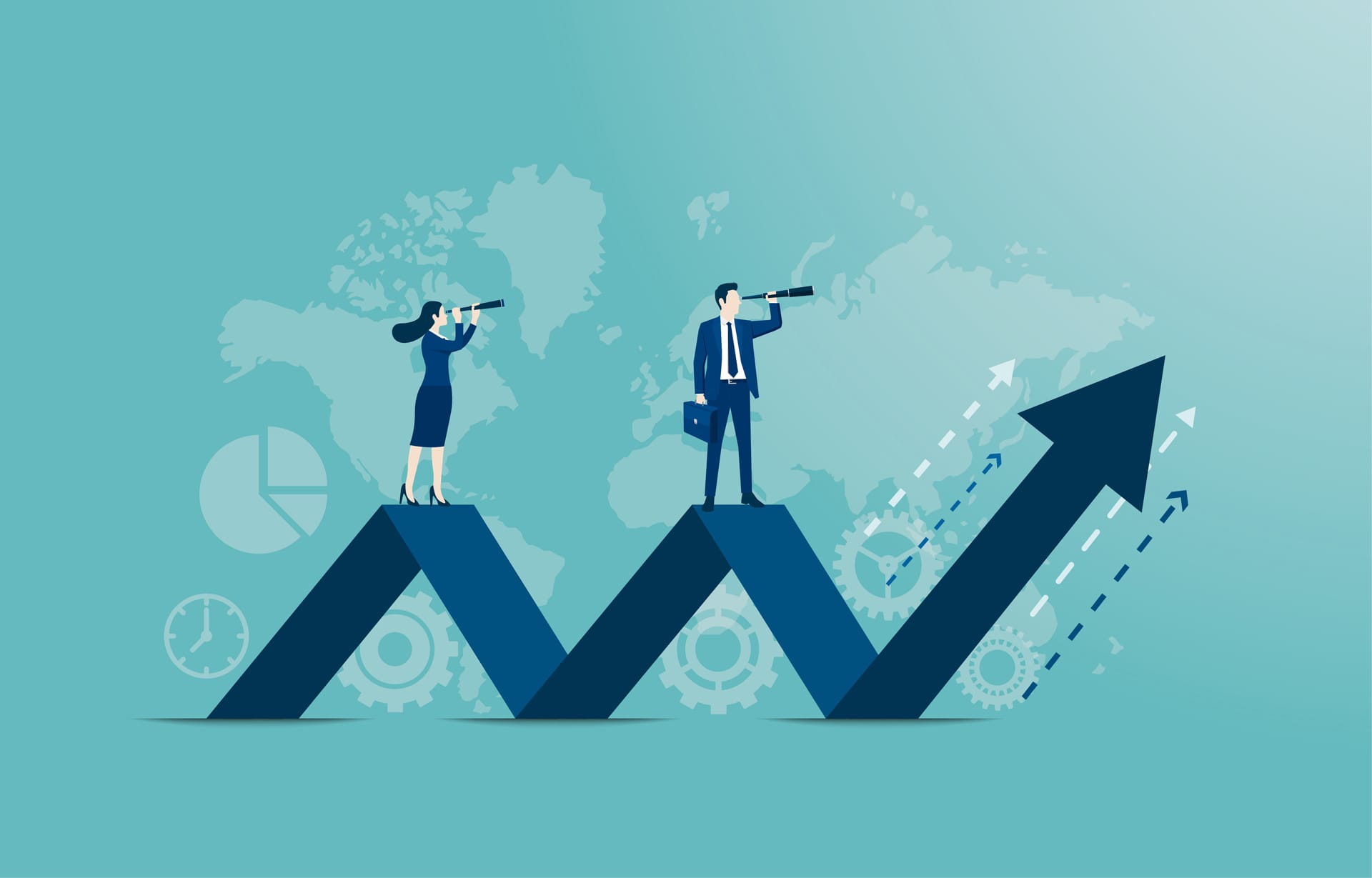 Corporate governance concept business leadership managing skills leadership training plan