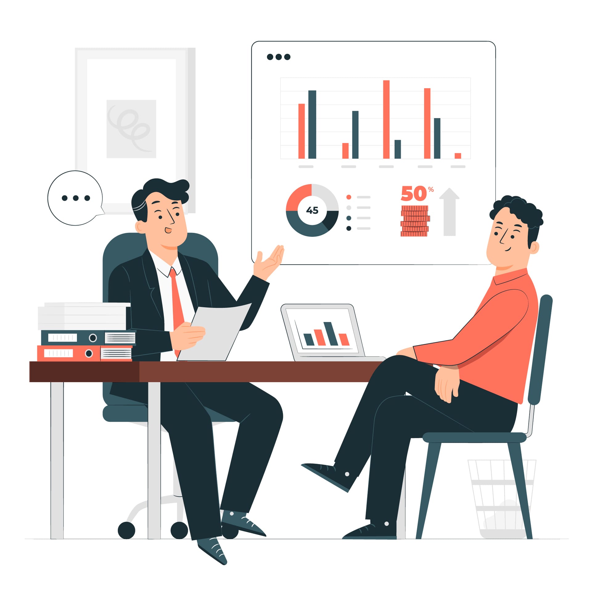 Strategic consulting concept illustration business clip art