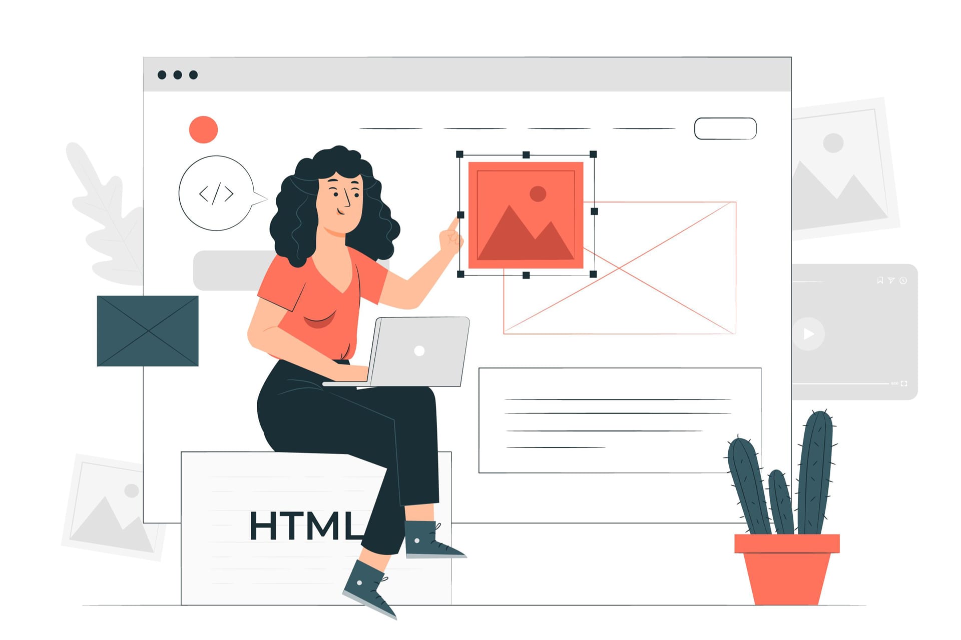 Website designer concept illustration